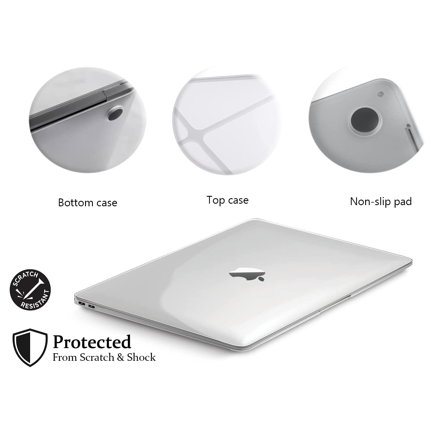 Pour MacBook Air de 13 po, étui Crystal Clear 2020 2019 2018 A2337 M1 A2179 A1932, coque rigide en plastique, couverture-clavier et protecteur