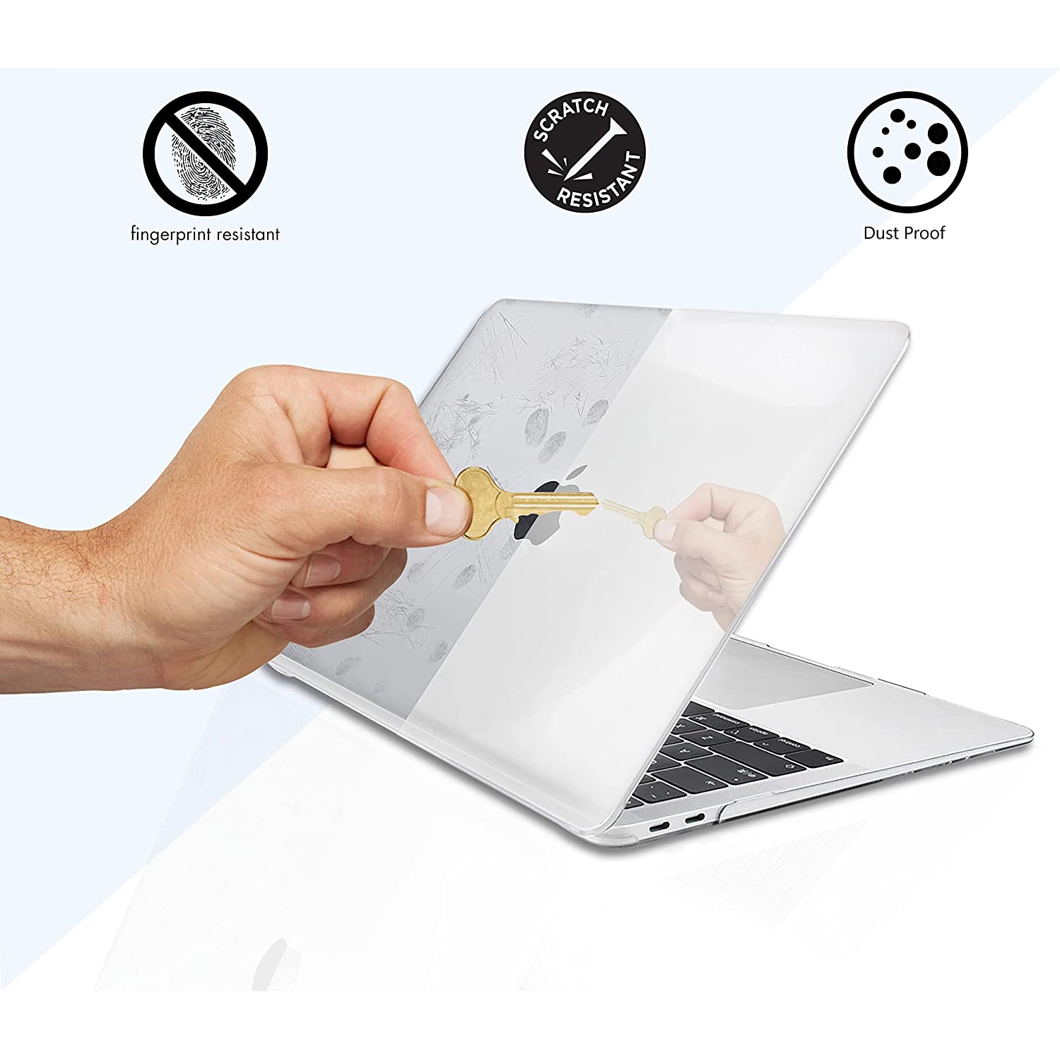 Pour MacBook Air de 13 po, étui Crystal Clear 2020 2019 2018 A2337 M1 A2179 A1932, coque rigide en plastique, couverture-clavier et protecteur