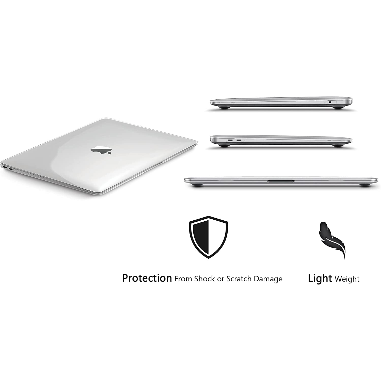 Pour MacBook Air de 13 po, étui Crystal Clear 2020 2019 2018 A2337 M1 A2179 A1932, coque rigide en plastique, couverture-clavier et protecteur