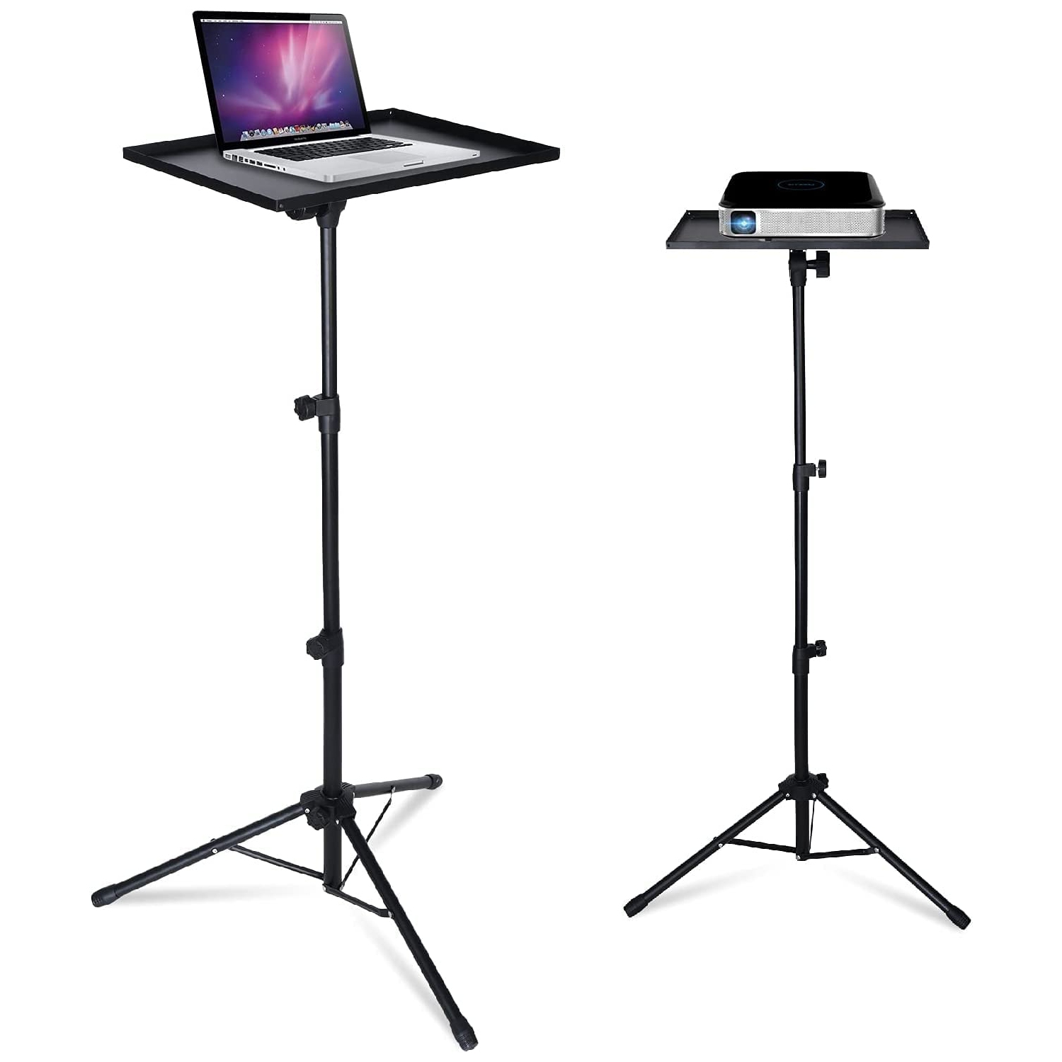 XMSound Projector Tripod Stand, Universal Laptop Tripod Stand, Folding Floor Tripod Stand, Outdoor Computer Table Stand for Stage or Studio, Height Adjustable 23 to 46 Inch