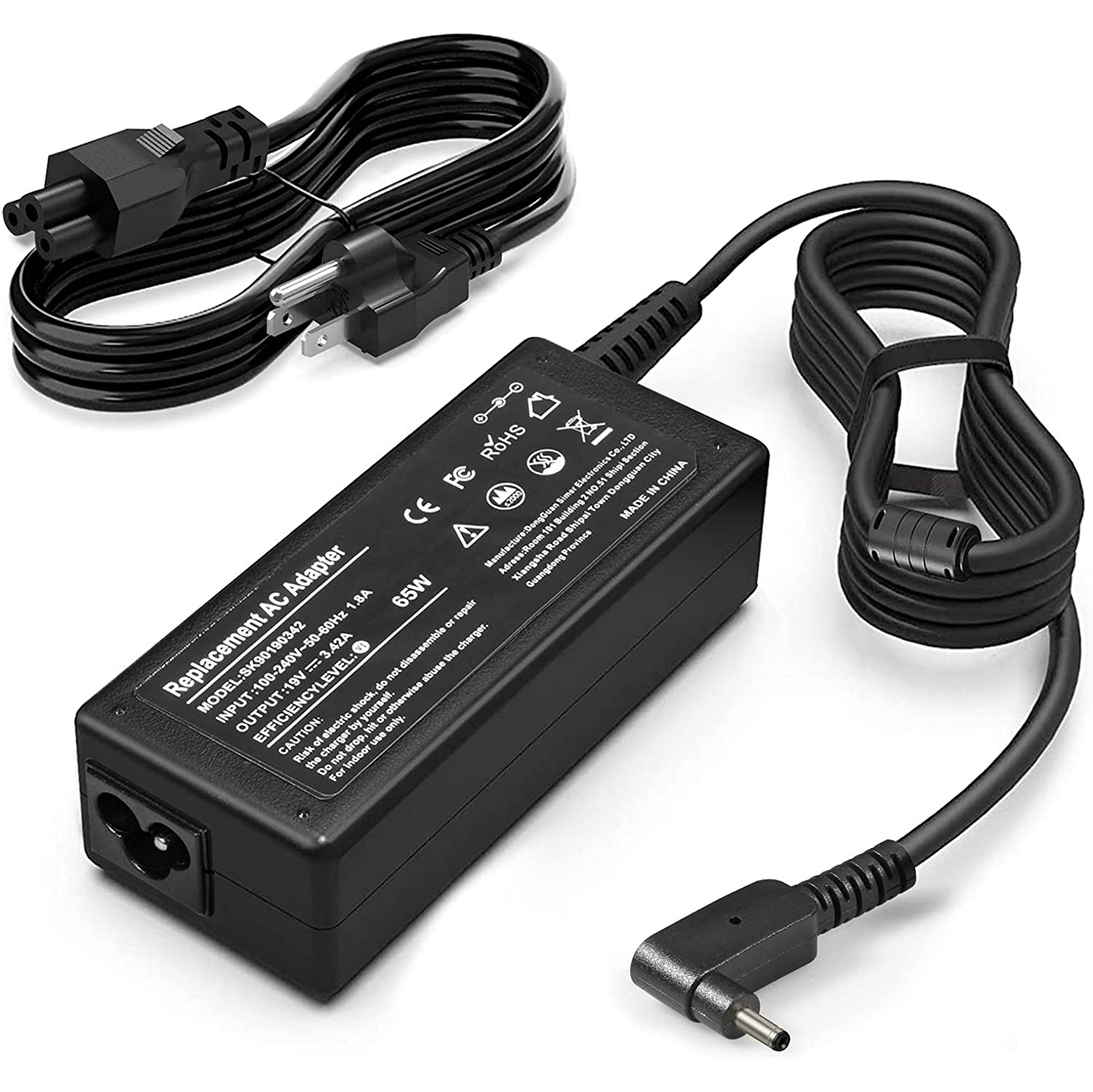 45W 65W AC Adapter Charger for Acer Swift 3 SF314 SF314-52 N16P1 N17W2 N19H1 Acer Chromebook 11 13 14 15 R11 CB3 CB5 Laptop Power Cord Supply - 3.0 x 1.1mm