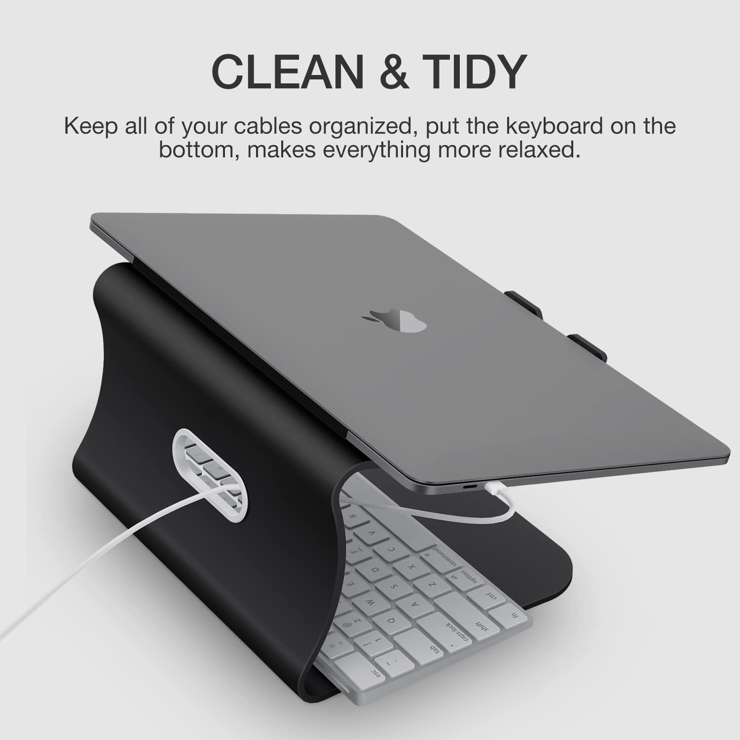 Support Holder gris pour Mac Air, Pro, iPad et autres ordinateurs portables  11-17 pouces ordinateur portable, adapté de refroidissement en aluminium
