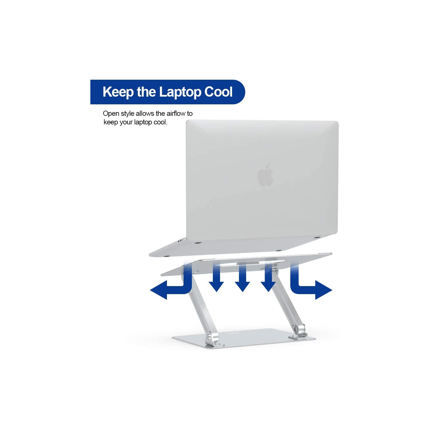 LS10 Aluminum Laptop Stand, Ergonomic Adjustable Notebook Stand, Riser Holder Computer Stand Compatible with Air, Pro, Dell, HP, Lenovo More 10-15.6'