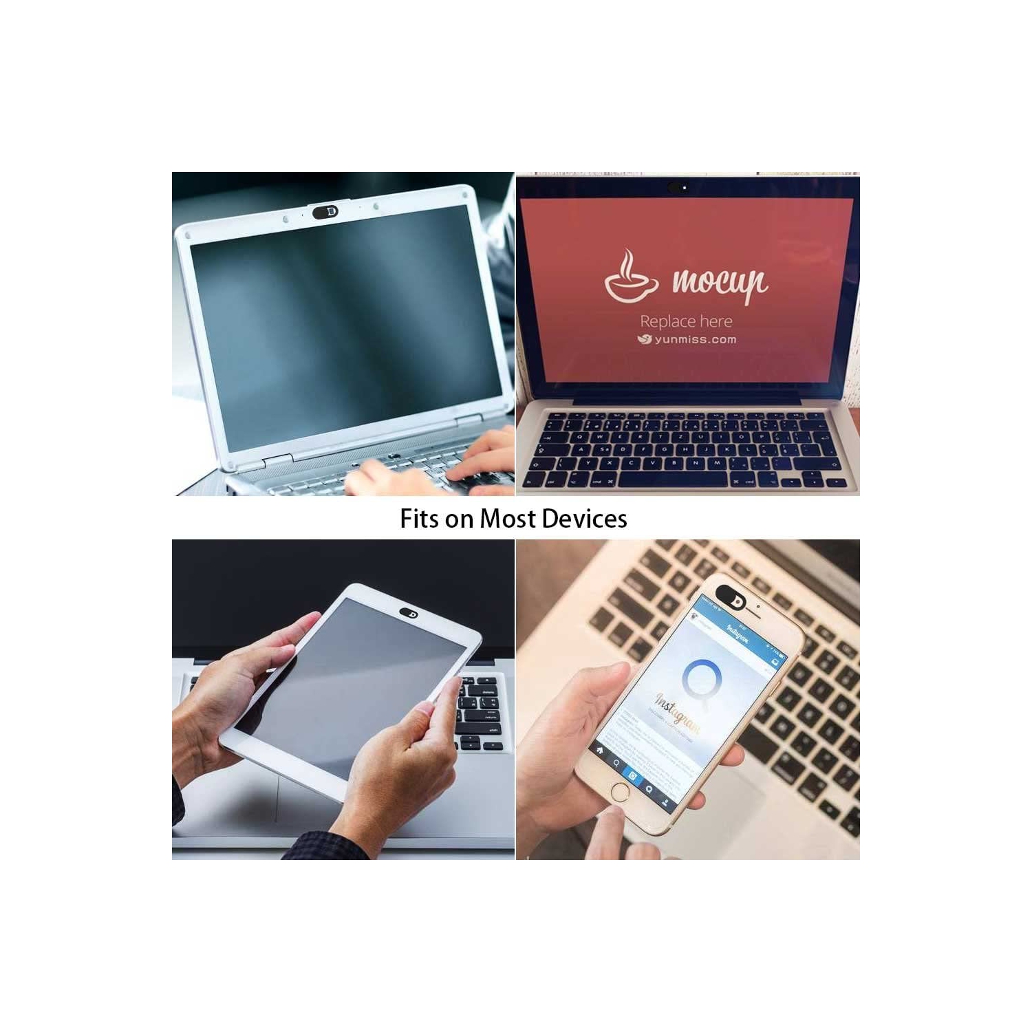 Webcam Cover 0.03in Ultra Thin, iRush Web Camera Cover for Laptop, Desktop, PC, Macboook Pro, iMac, Mac Mini, Computer, Smartphone, Protect Your