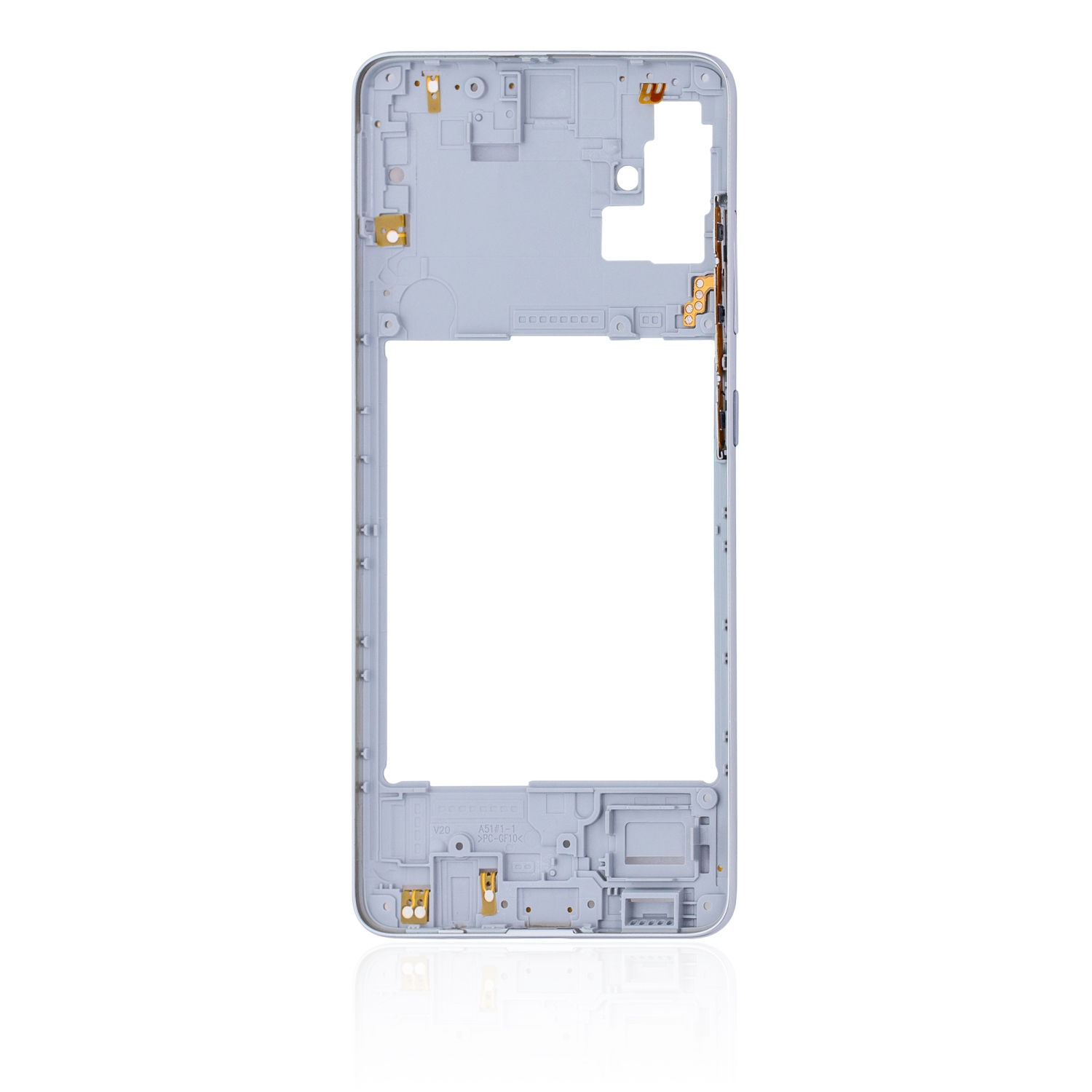 Replacement Mid-Frame Housing Compatible For Samsung Galaxy A51 4G (Prism Crush White)