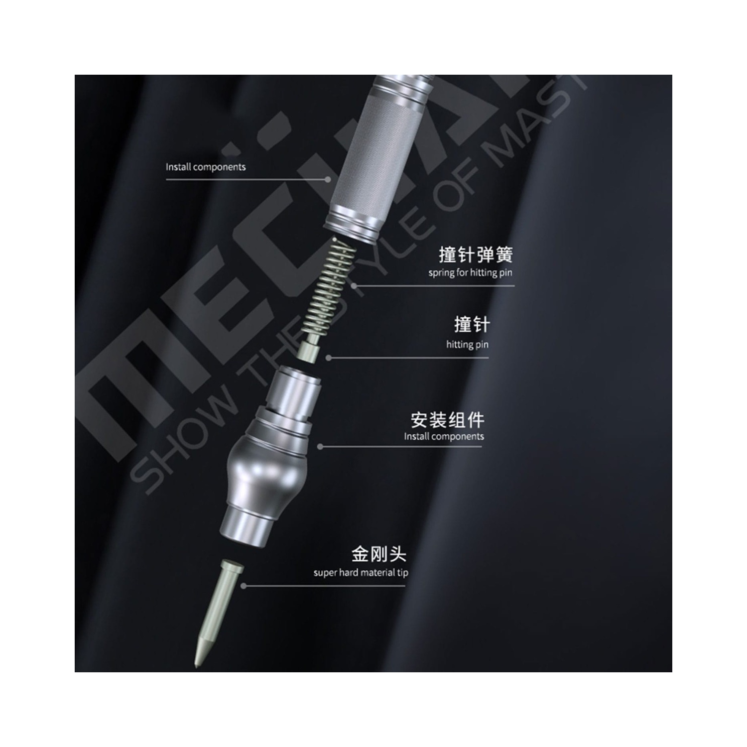 IRock5 – Stylo à outil de bris de verre pour couvercle arrière en verre