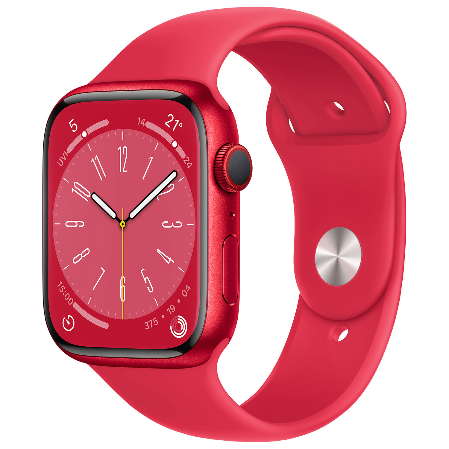 Apple Watch Series 8 45 mm en aluminium (PRODUCT)RED avec bracelet sport (PRODUCT)RED de Bell - M/G - Financement mensuel