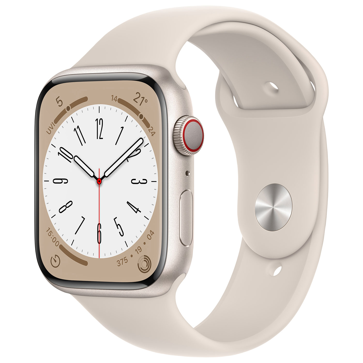 Rogers Apple Watch Series 8 45mm Starlight Aluminum Case with Starlight Sport Band - M/L - Monthly Financing
