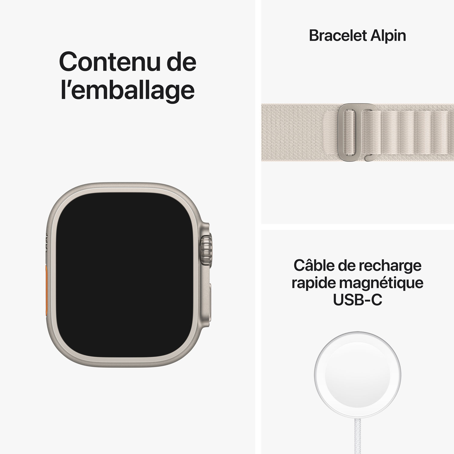 Apple Watch Ultra avec boîtier de 49 mm en titane et bracelet alpin comète de TELUS - Petit - Financement mensuel