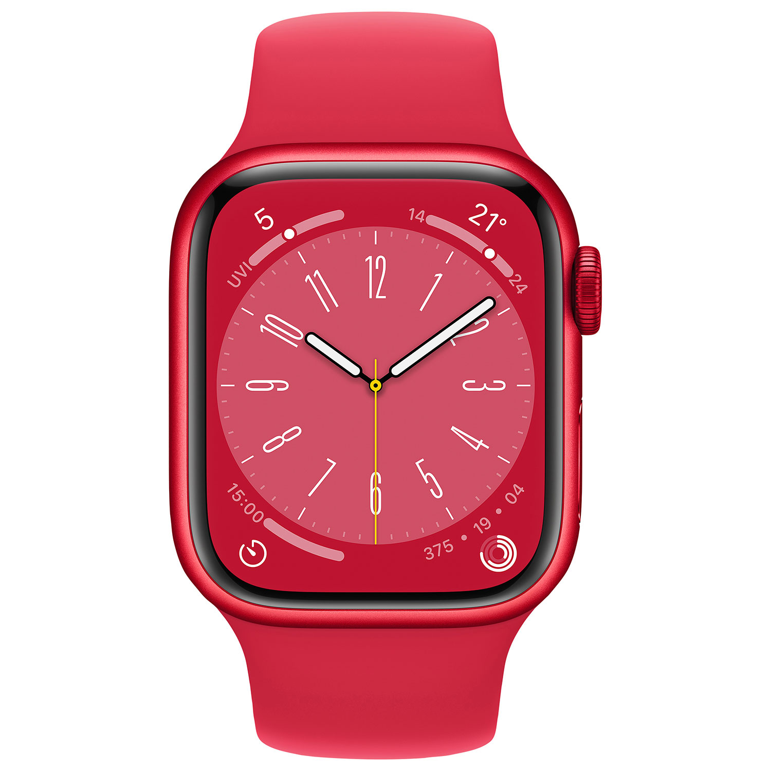 Apple Watch Series 8 41 mm en aluminium PRODUCT)RED avec bracelet sport (PRODUCT)RED de Virgin Plus - P/M - Financement mensuel