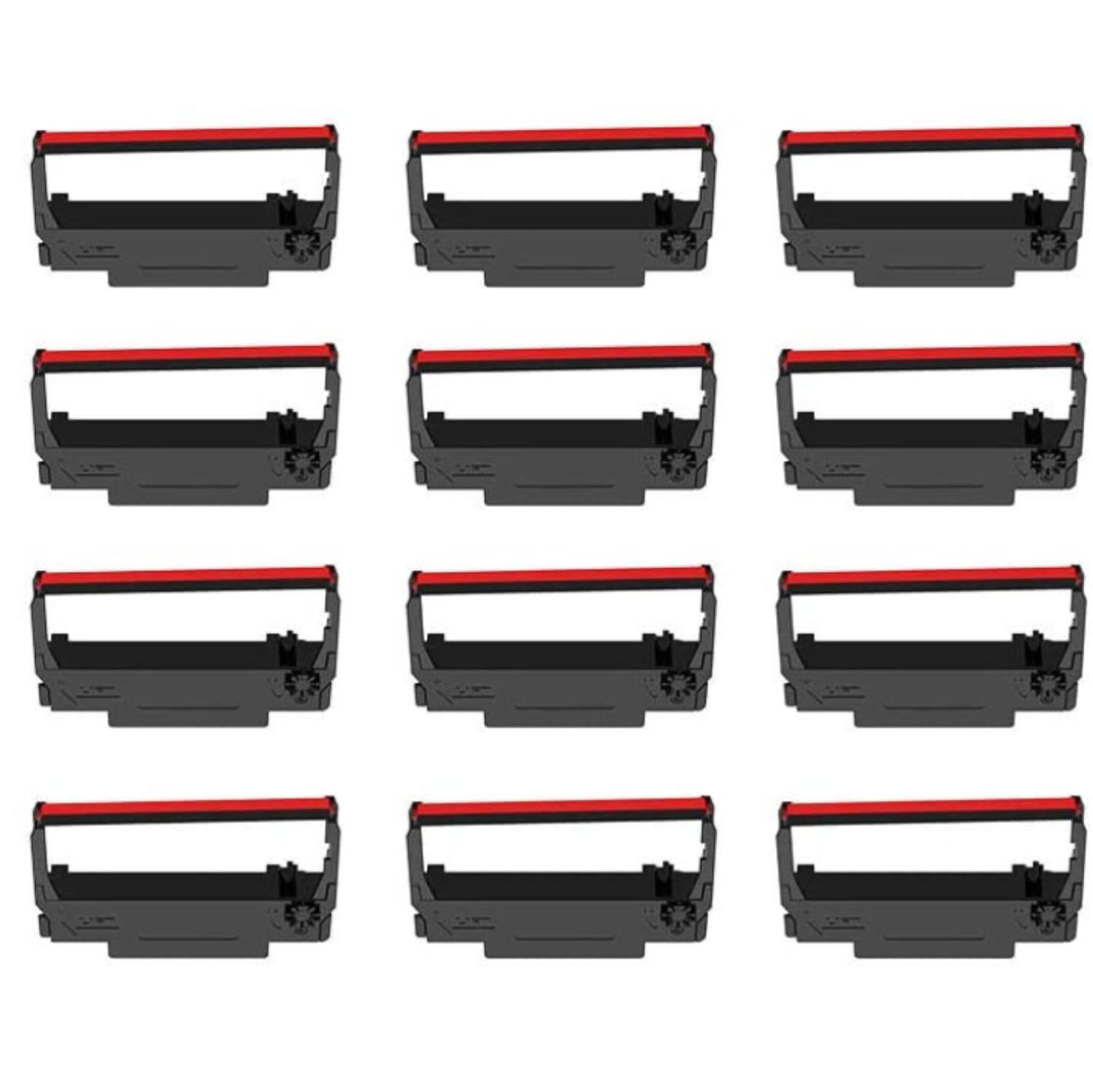 Paquet de 12 rubans d’encre pour caisse enregistreuse ERC30 | ERC 30 34 38 | compatible pour Epson ERC38 NK506 noir/rouge ERC-30
