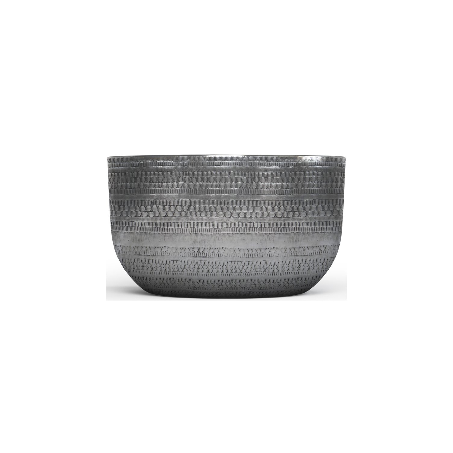 Simpli Home Johnsen Boho 30 " Metal Metal Coffee Table in Antique Silver