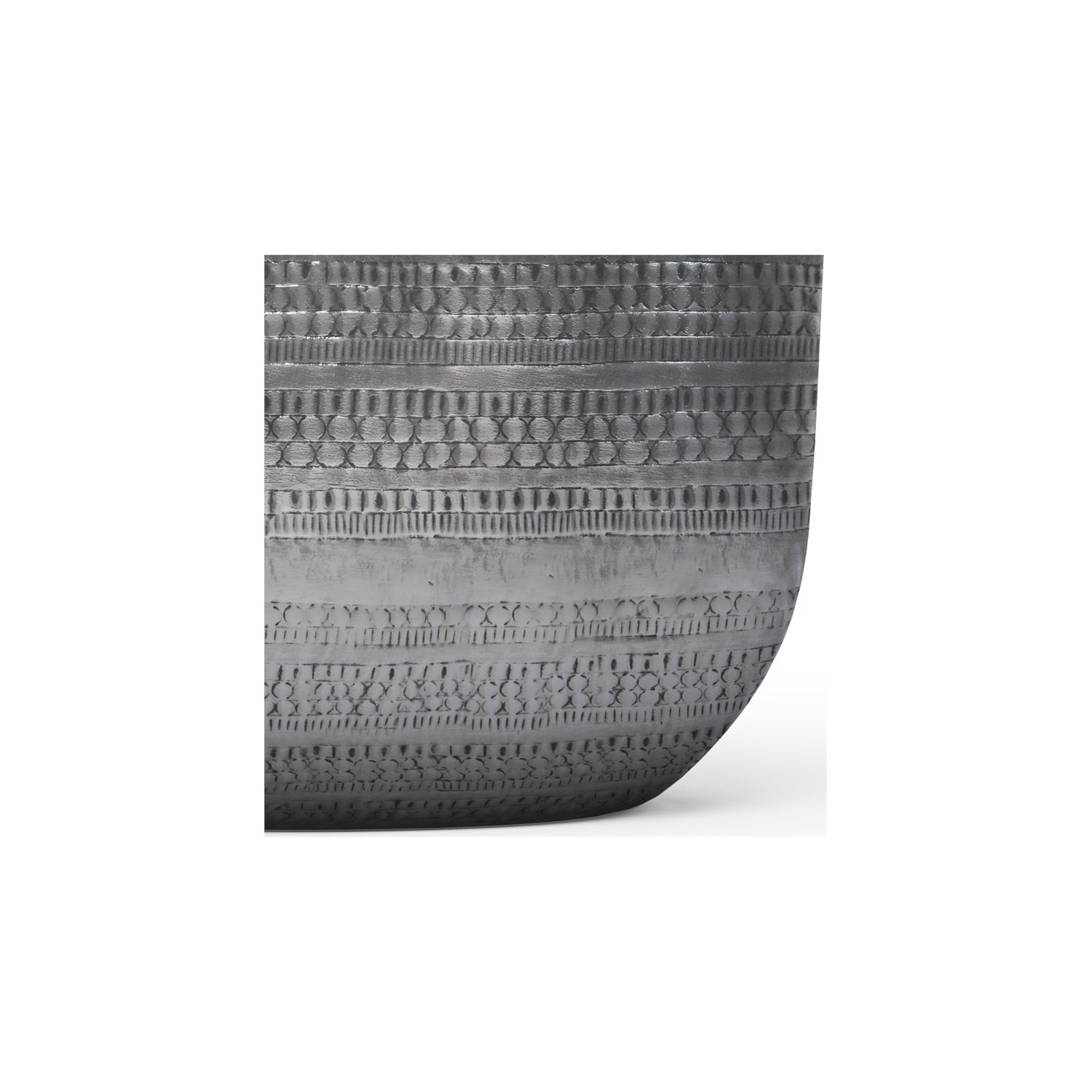 Simpli Home Johnsen Boho 30 " Metal Metal Coffee Table in Antique Silver