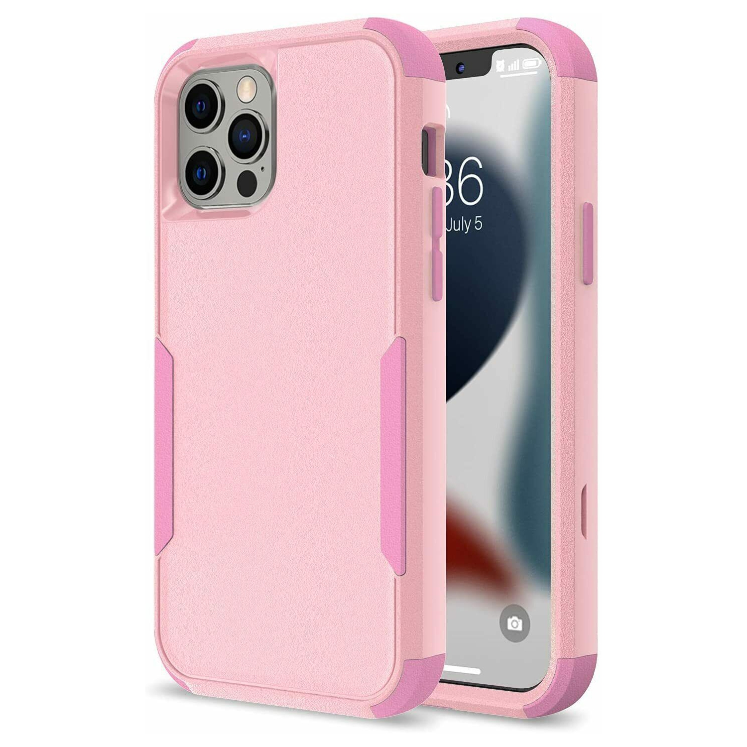 Étui robuste antichoc robuste antichoc Defender Tradies Hybrid Armor de SuperShield pour iPhone 14-en-1 - Rose