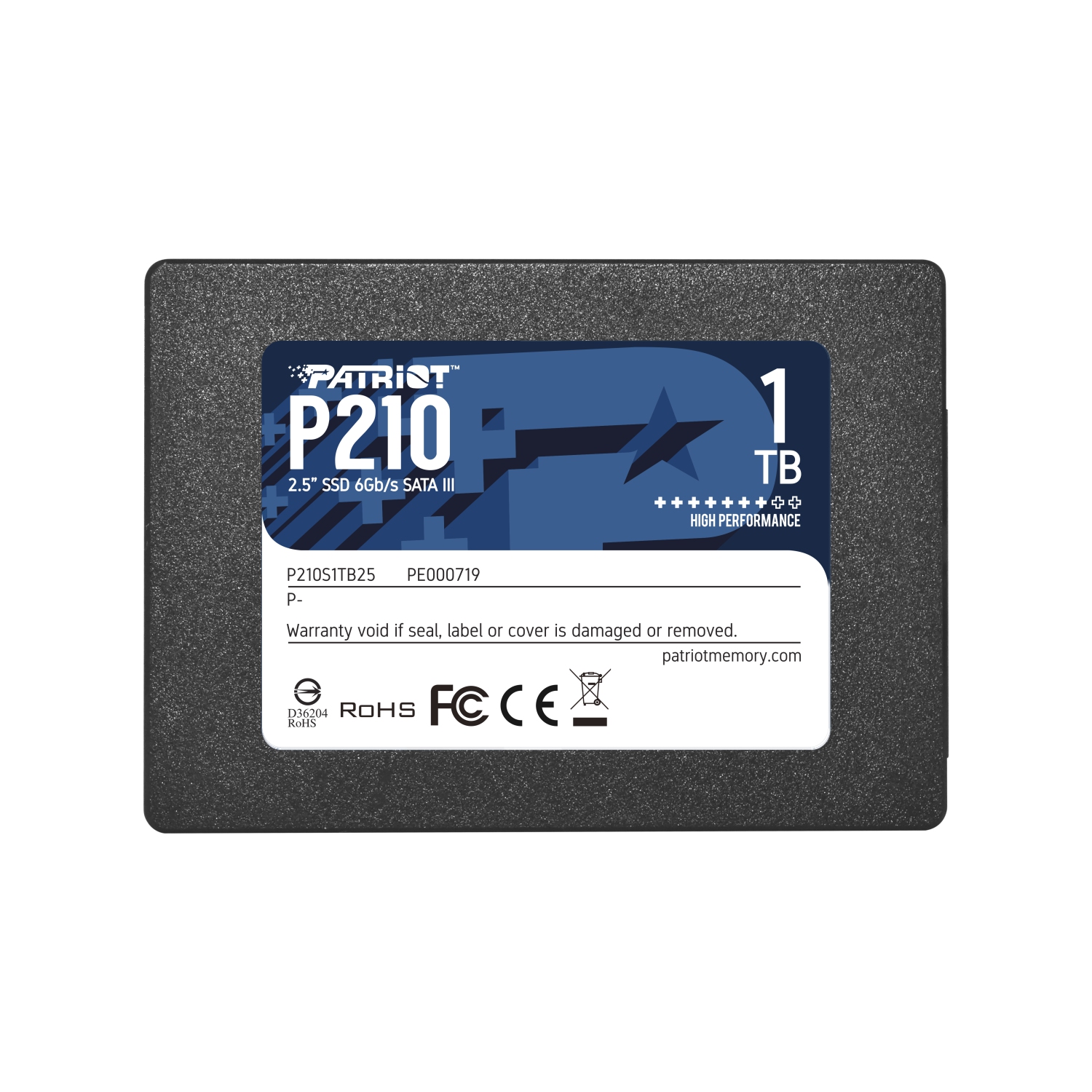Patriot P210 1TB Internal SSD - SATA 3 2.5" - Solid State Drive - P210S1TB25
