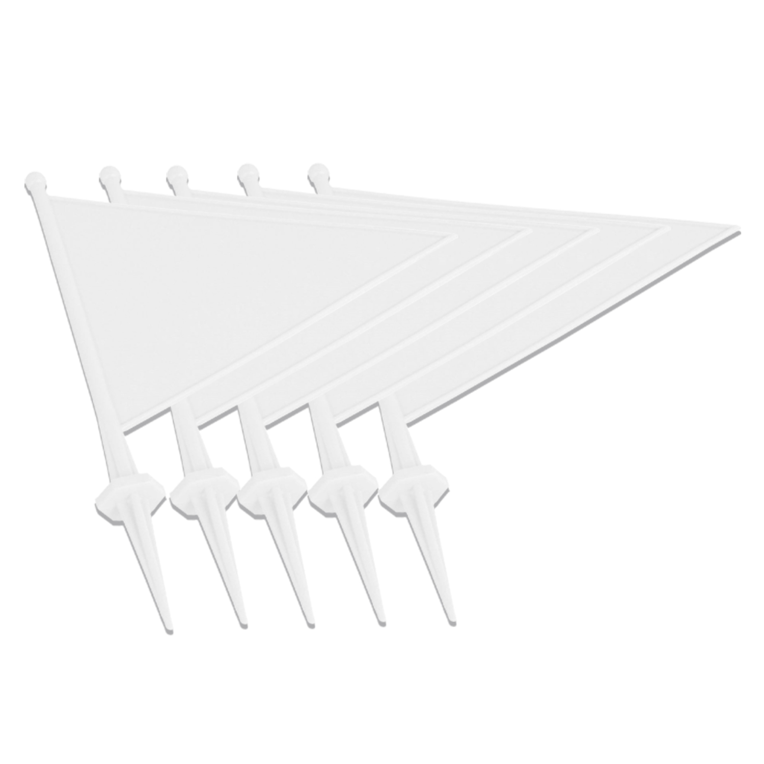 PRISP Plastic Field Marking Flag - Flag With Spike for Outdoor Marking, Set of 5