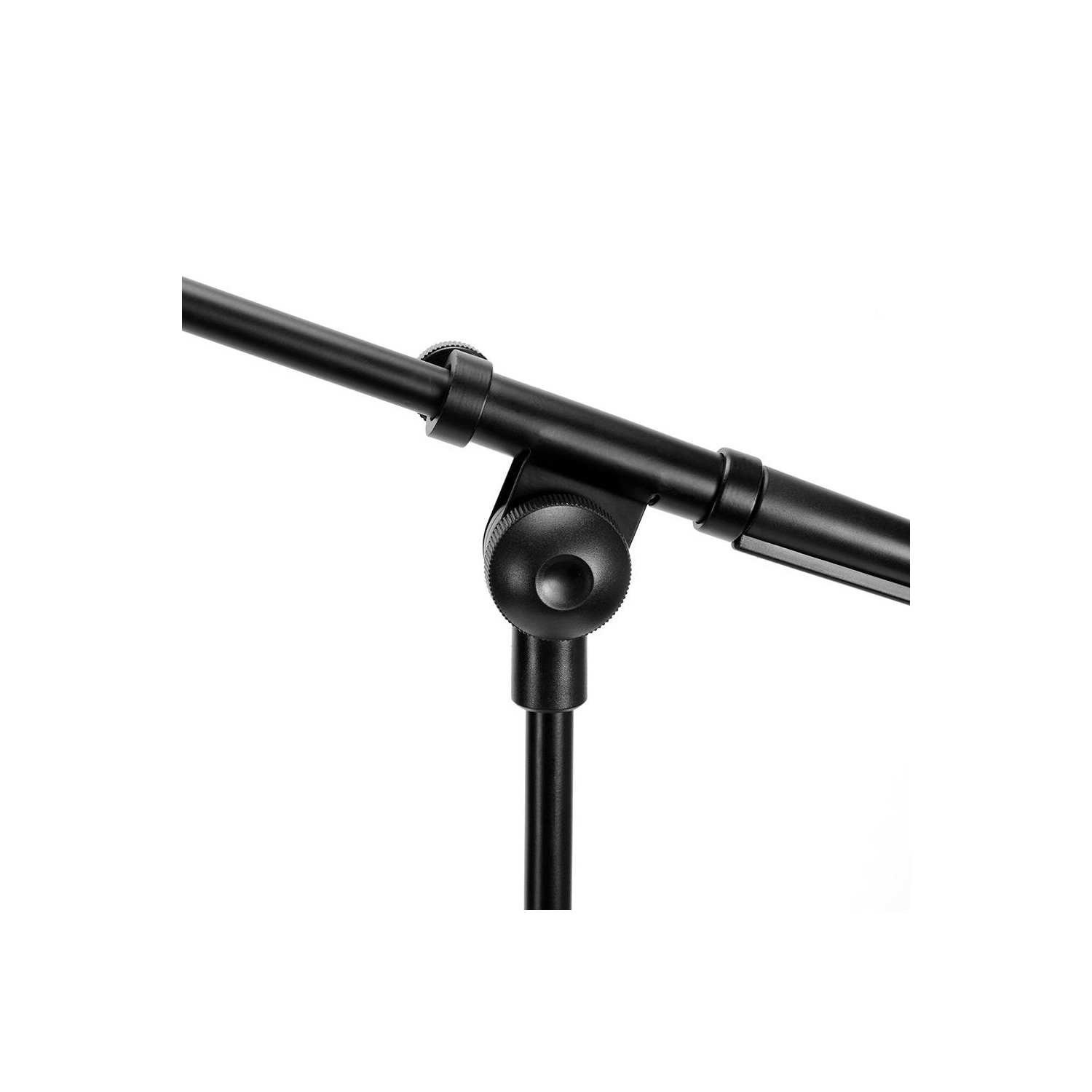 Short Microphone Portable Mic Tripod Stand with Fixed-Length Boom - Height Adjustable PrimeCables