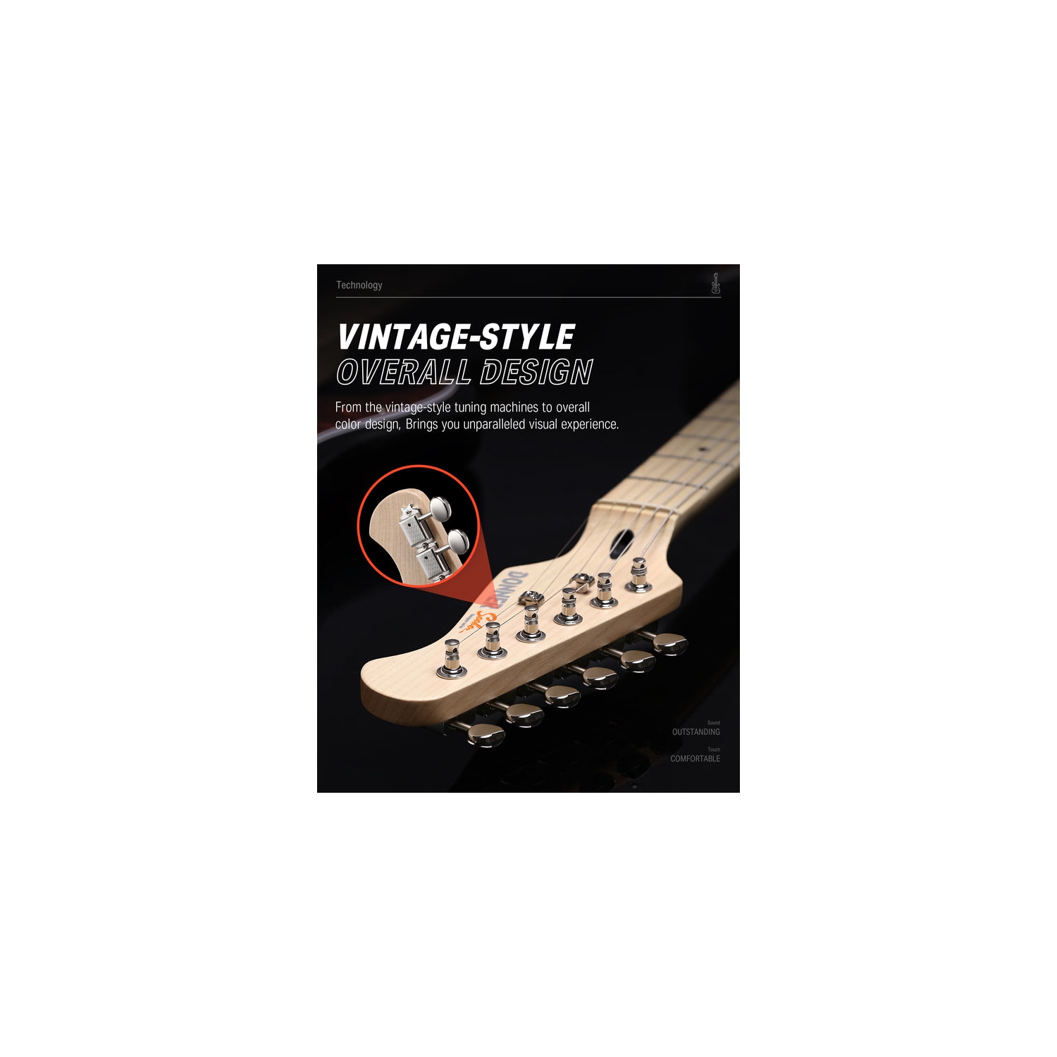 Donner DST-152 Full-Size ST Electric Guitar Kit with Amplifier 39-inch Coil Split HSS Pickup Beginner Set