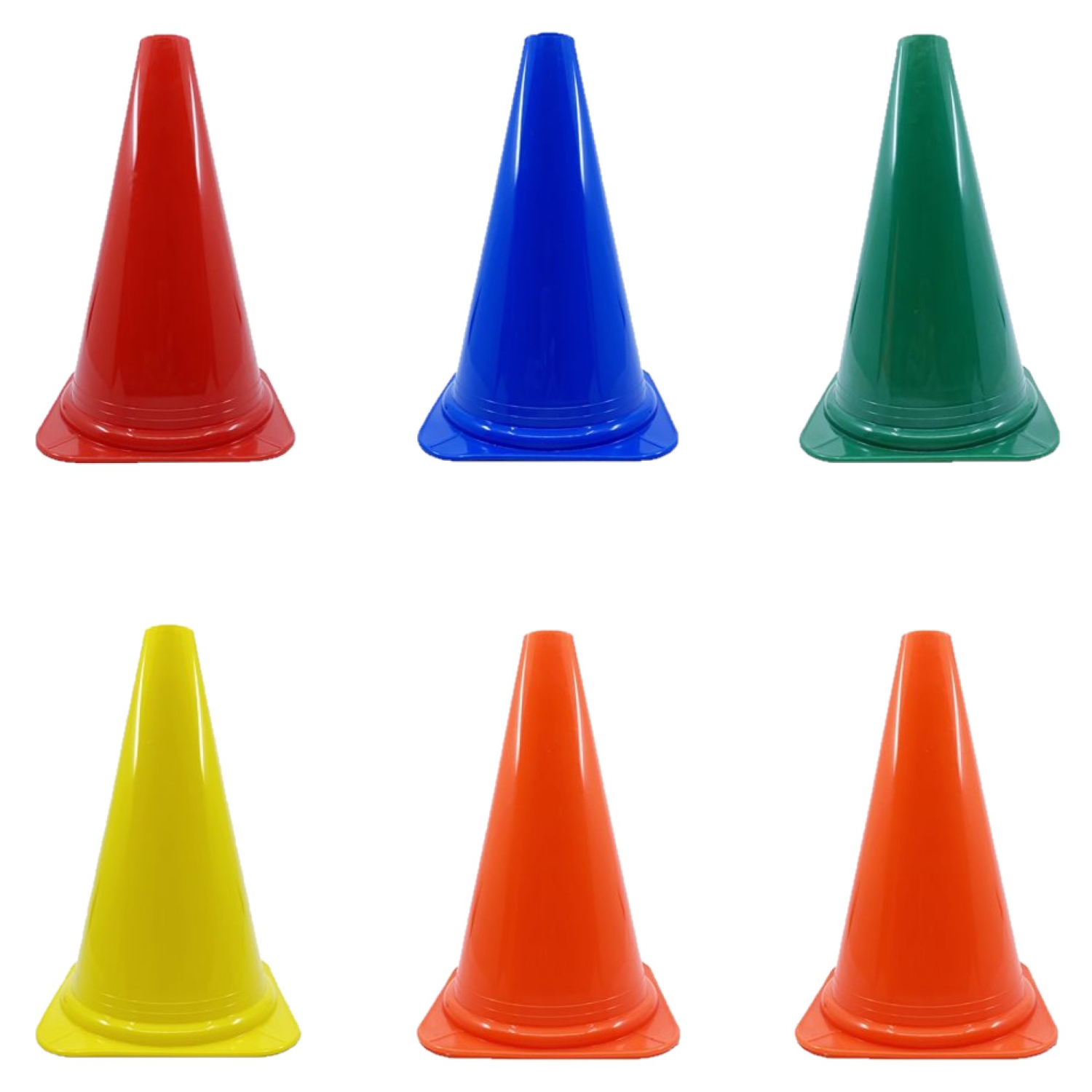 PRISP Vinyl Multi Purpose Cone - Light Indoor and Outdoor Marker, Set of 6