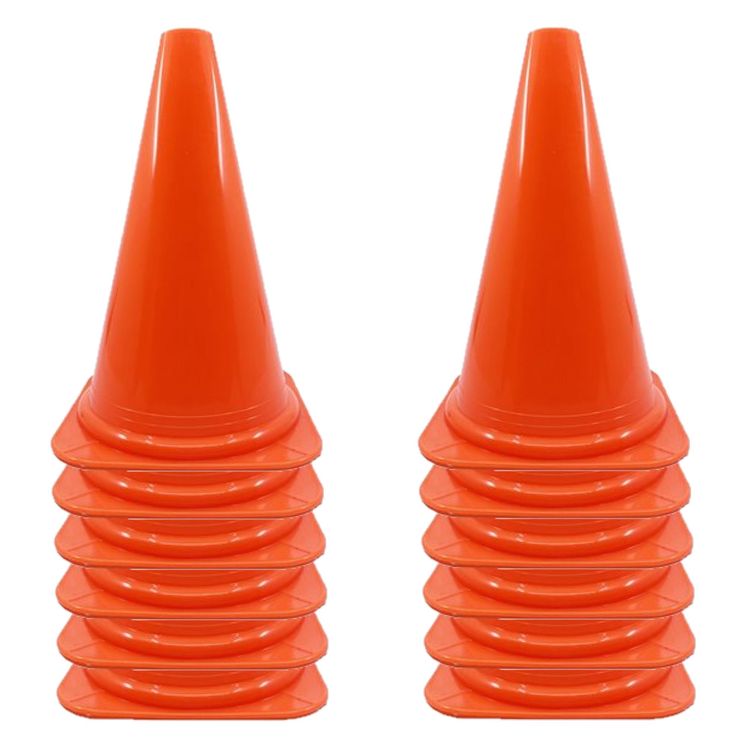 PRISP Vinyl Multi Purpose Cone - Light Indoor and Outdoor Marker, Set of 12