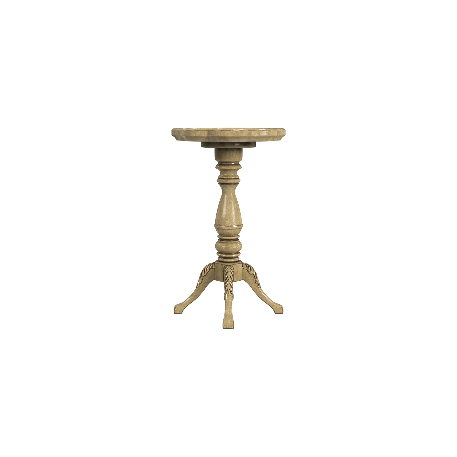 Butler Specialty Whitman Antique Beige Scalloped Edge Accent Table