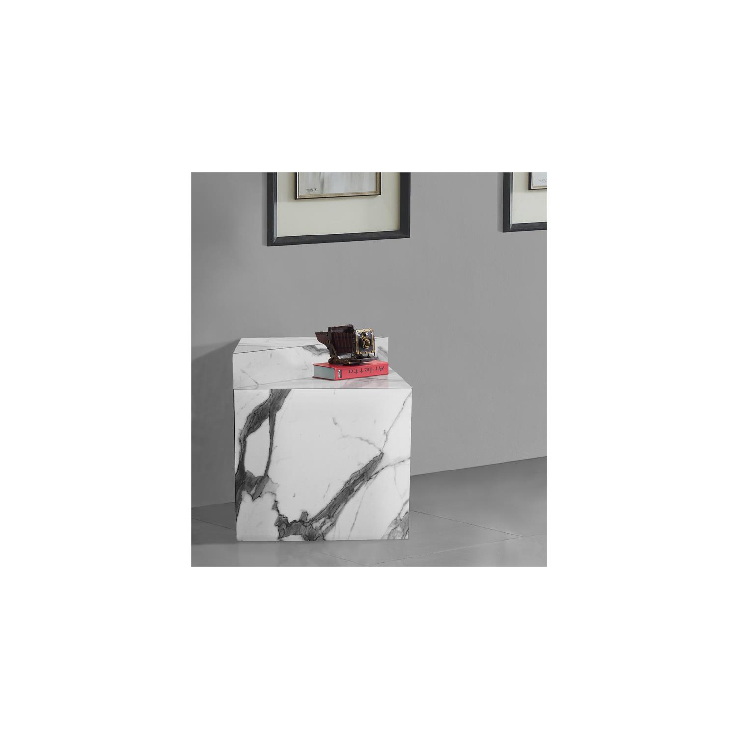 Meridian Furniture Aritzia White End Table