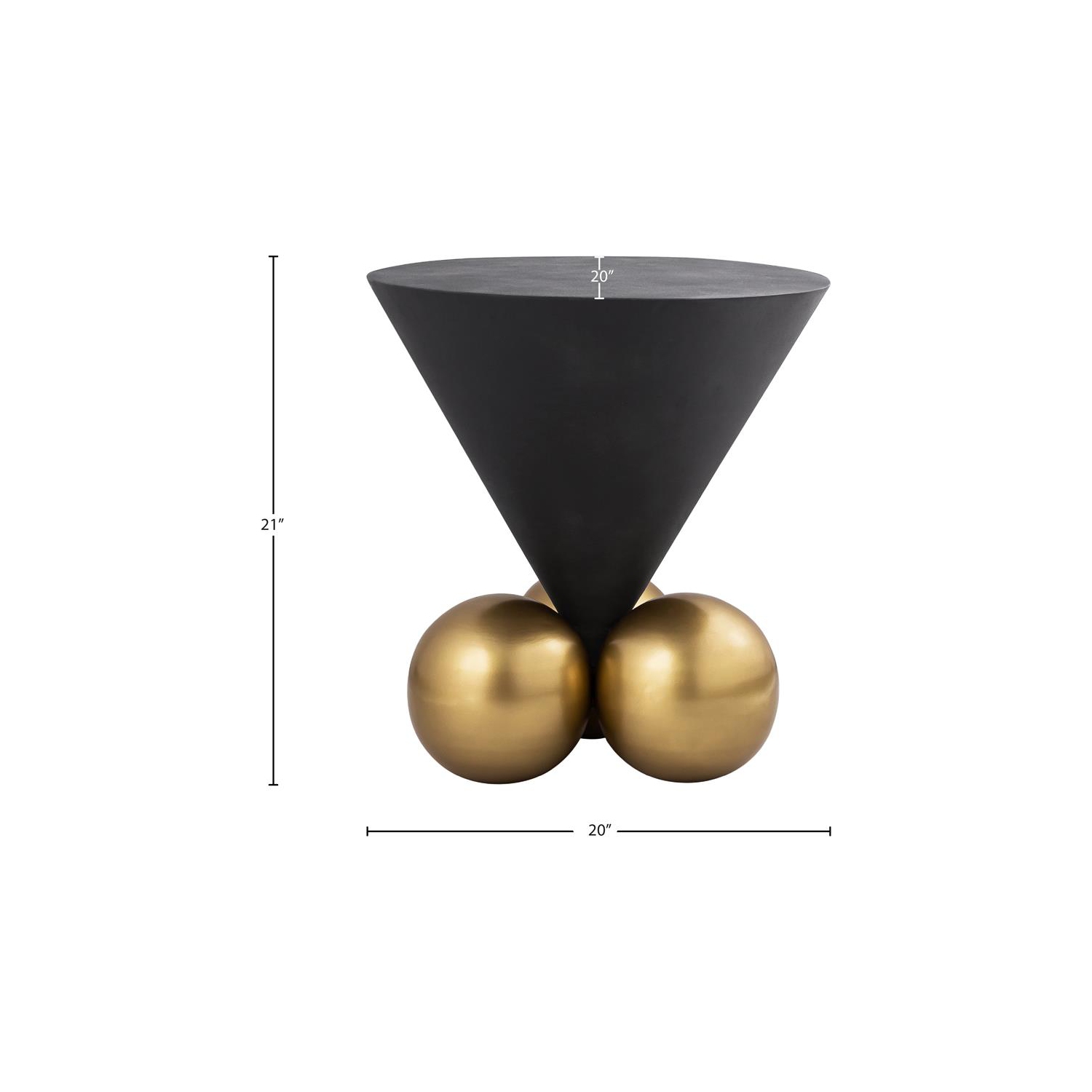 Meridian Furniture Naples Cement Textured Top End Table