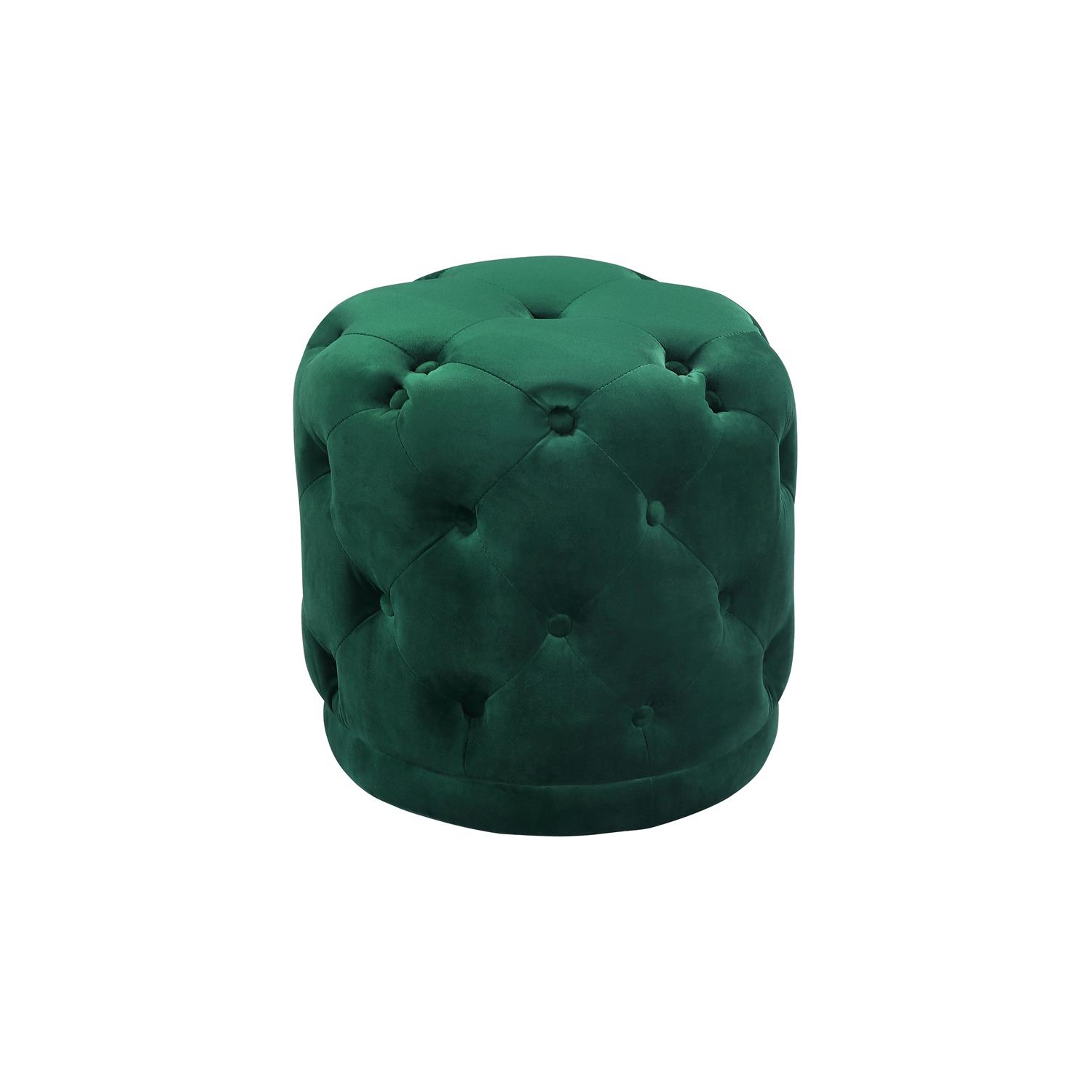 Meridian Furniture Harper Contemporary Velvet Ottoman/Stool in Green