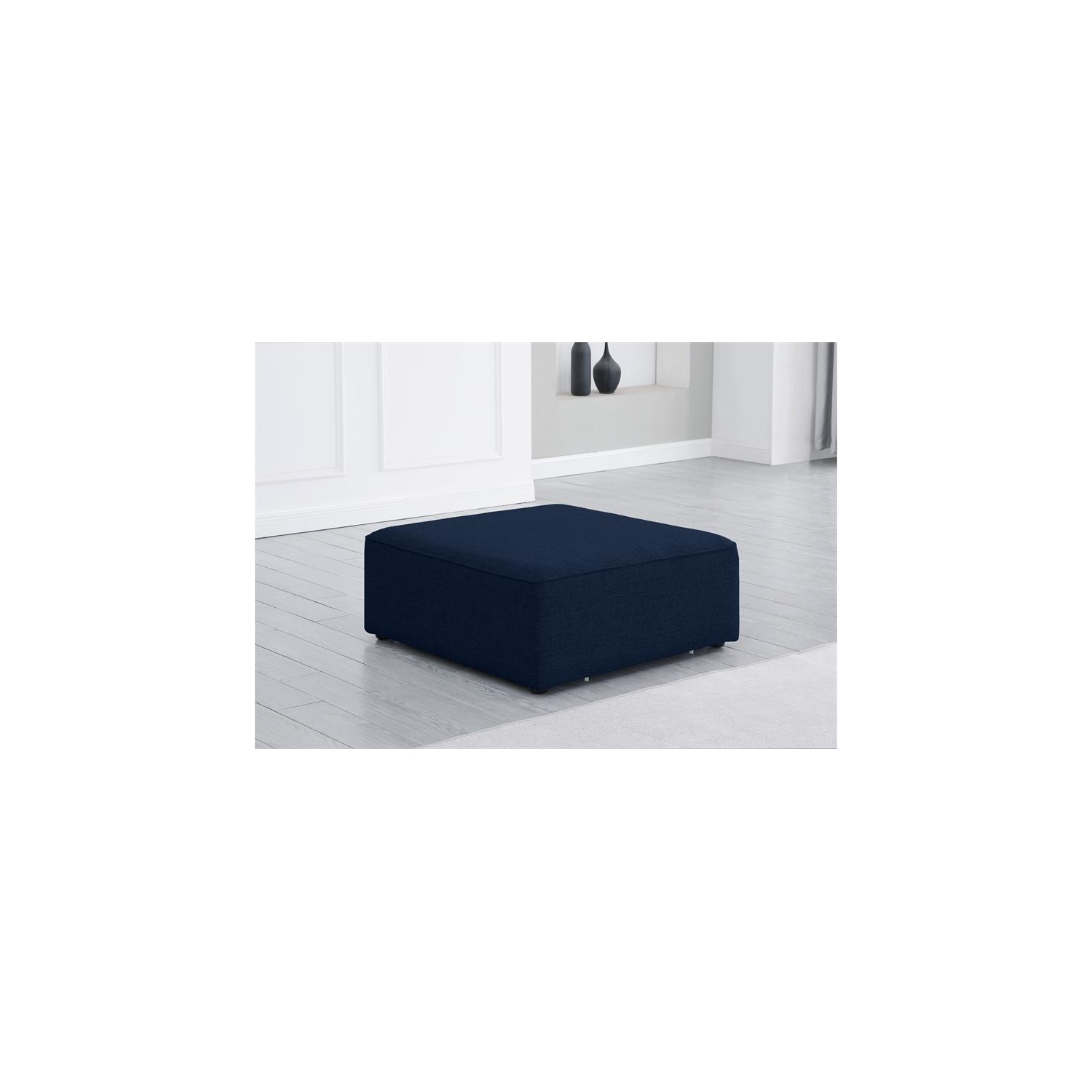 Meridian Furniture Cube Navy Durable Linen Modular Component