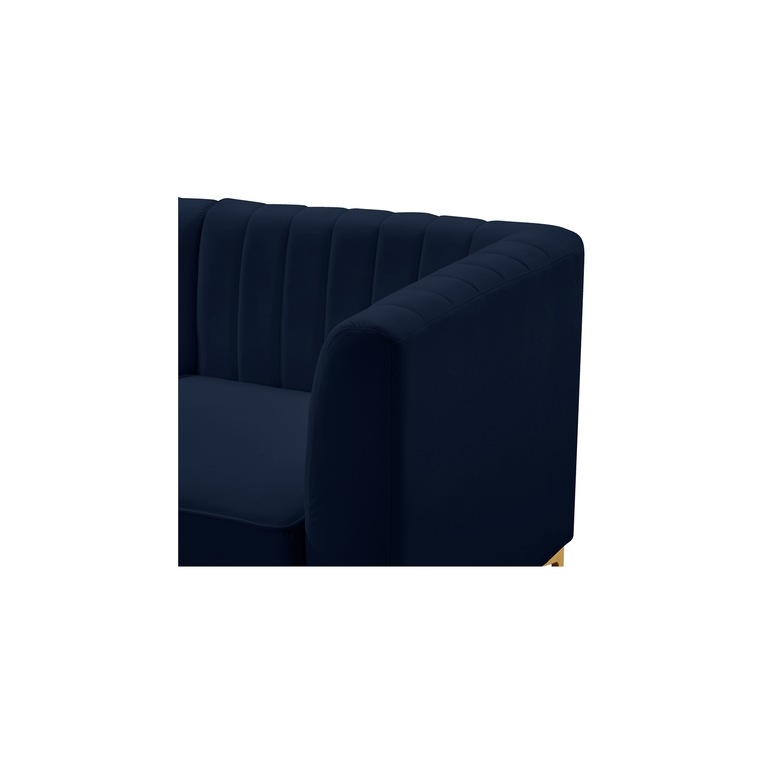 Meridian Furniture Alina Navy Velvet Modular Sectional