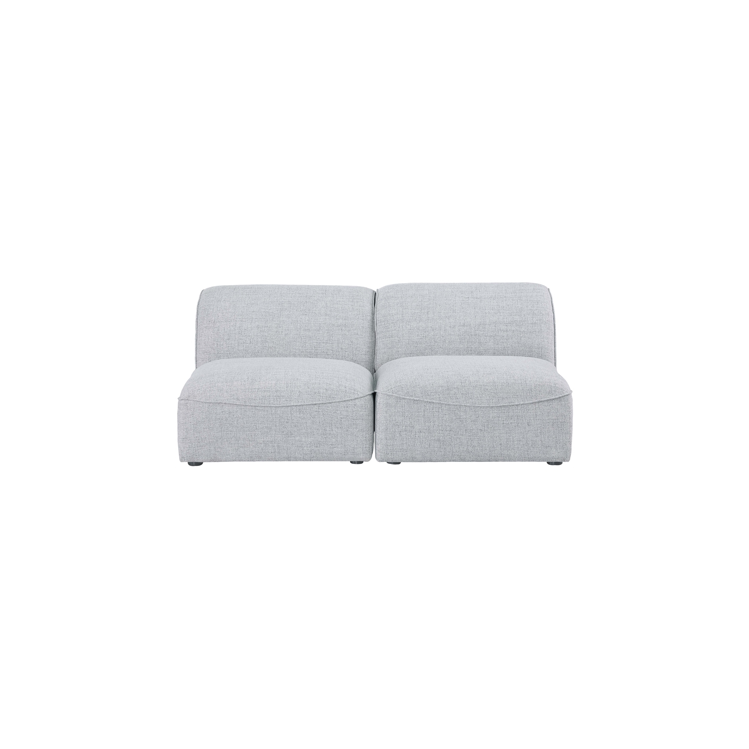Meridian Furniture Miramar Grey Durable Linen Textured Modular Sofa