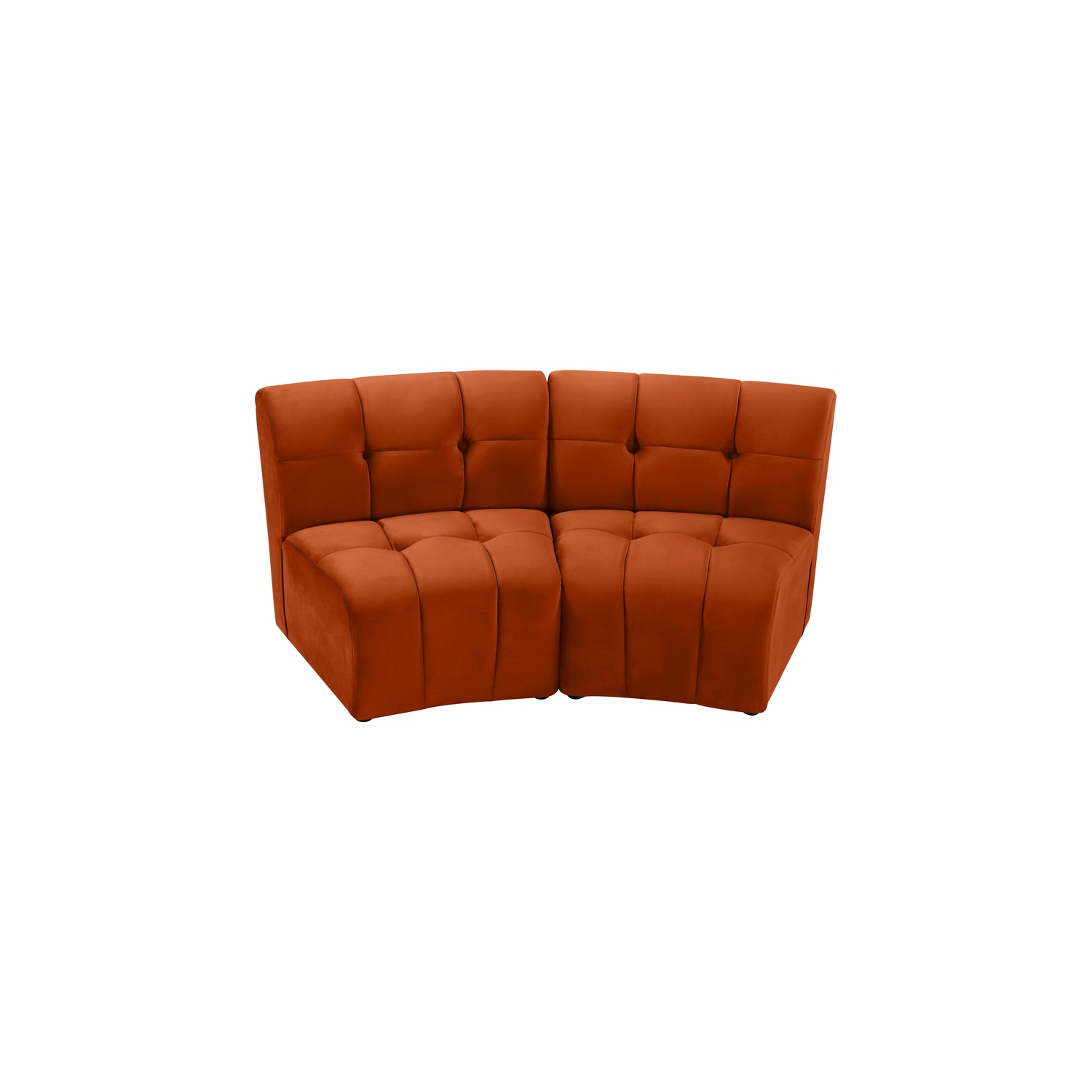 Meridian Furniture Limitless Cognac Velvet Modular Loveseat