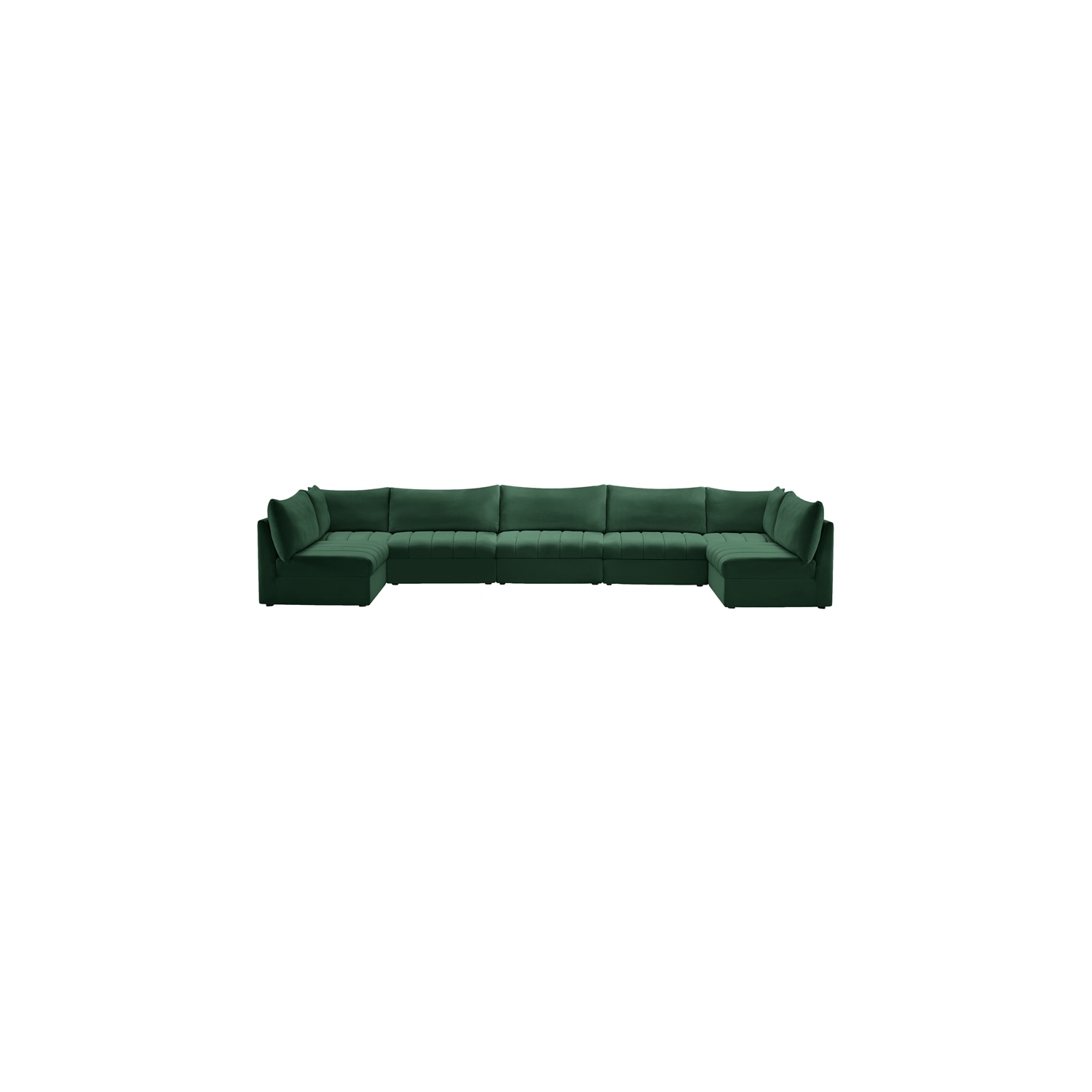 Meridian Furniture Jacob Green Velvet Modular Sectional