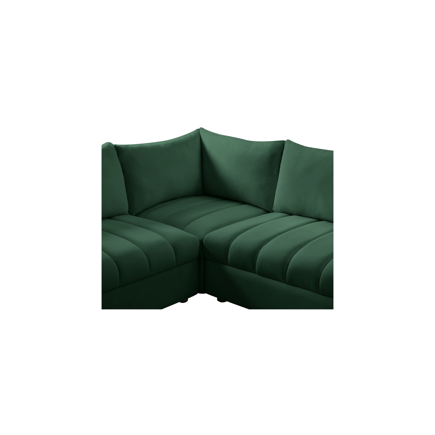Meridian Furniture Jacob Green Velvet Modular Sectional