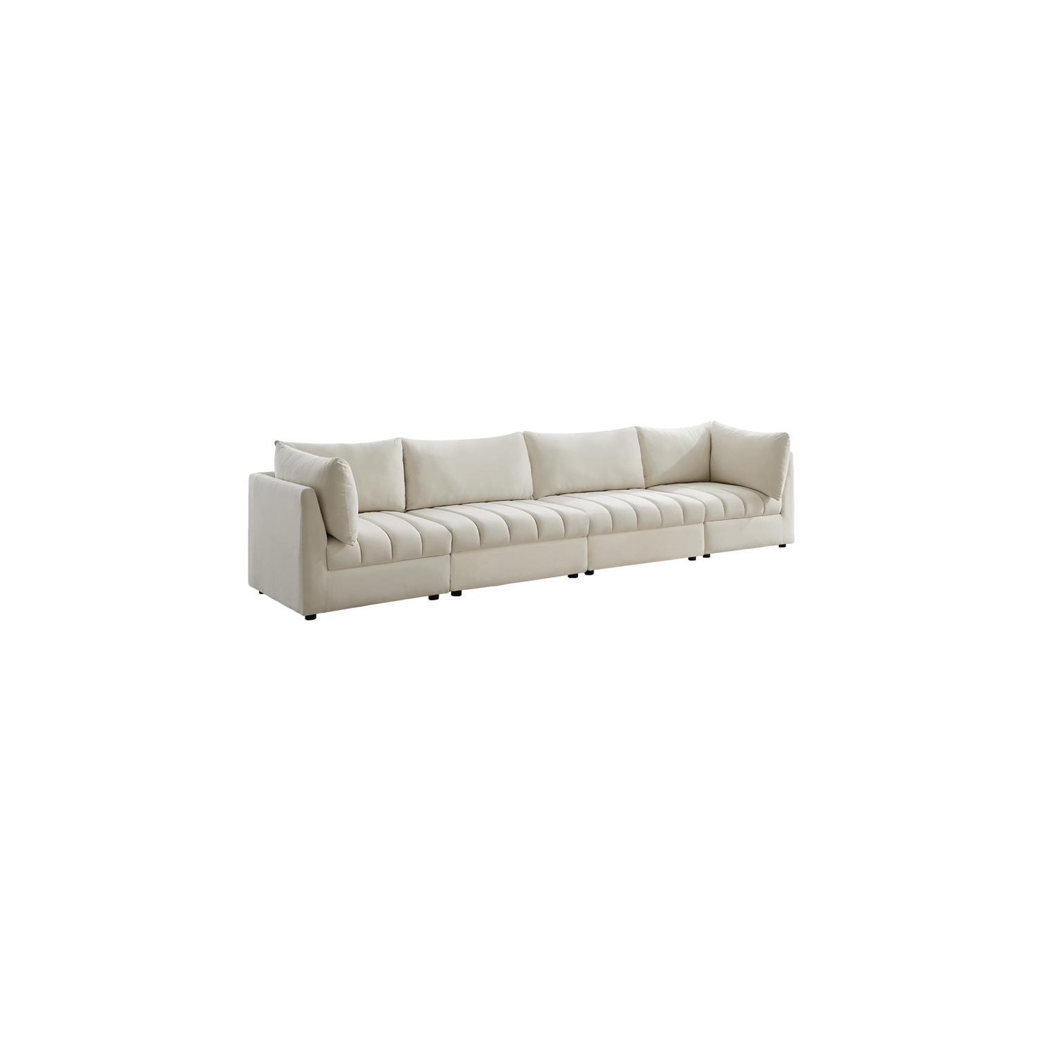 Meridian Furniture Jacob Cream Velvet Modular Sofa