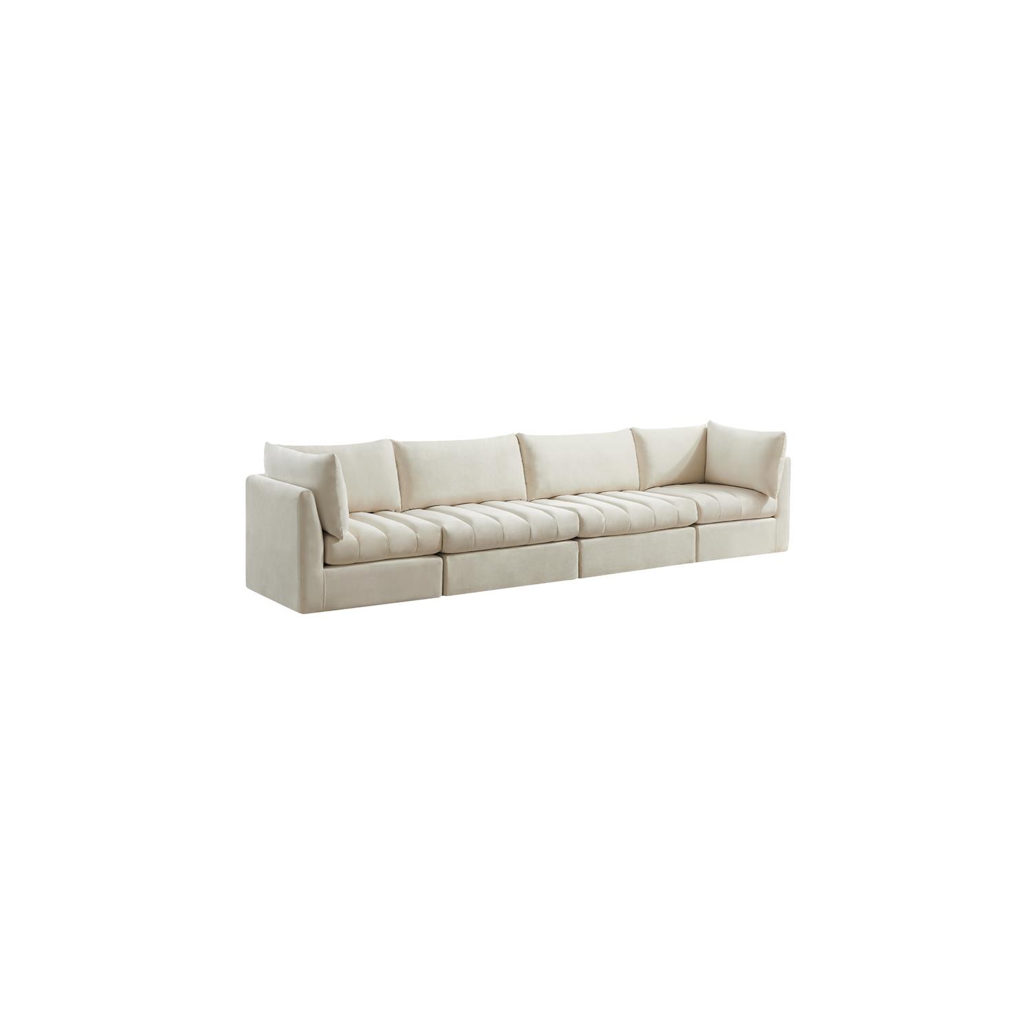 Meridian Furniture Jacob Cream Velvet Modular Sofa