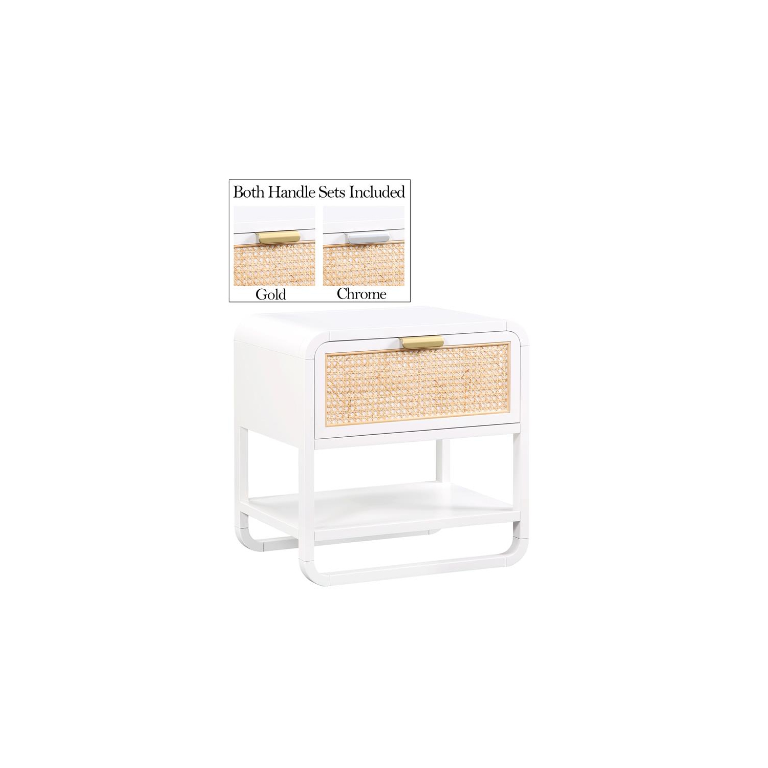 Meridian Furniture Sage White Wood Veneer Night Stand