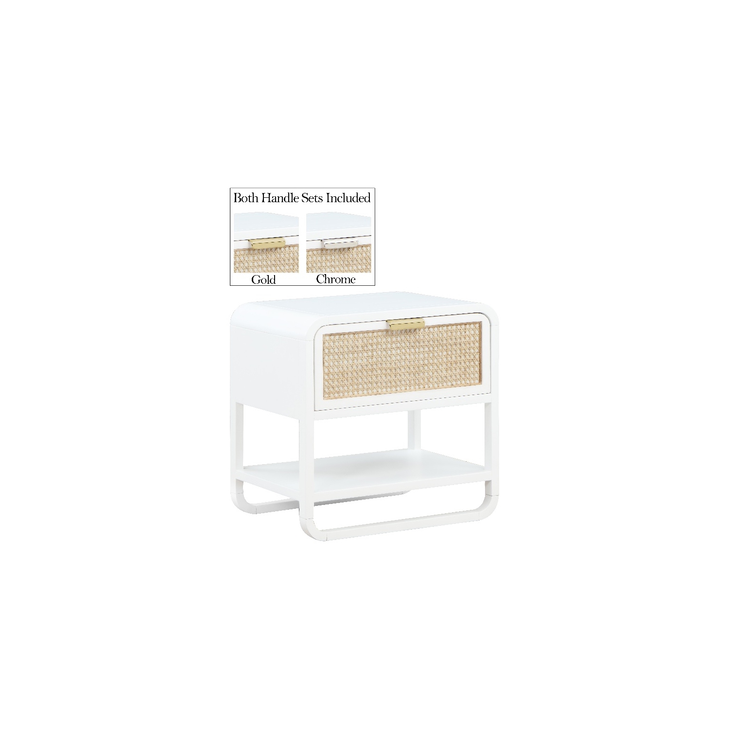 Meridian Furniture Sage White Wood Veneer Night Stand