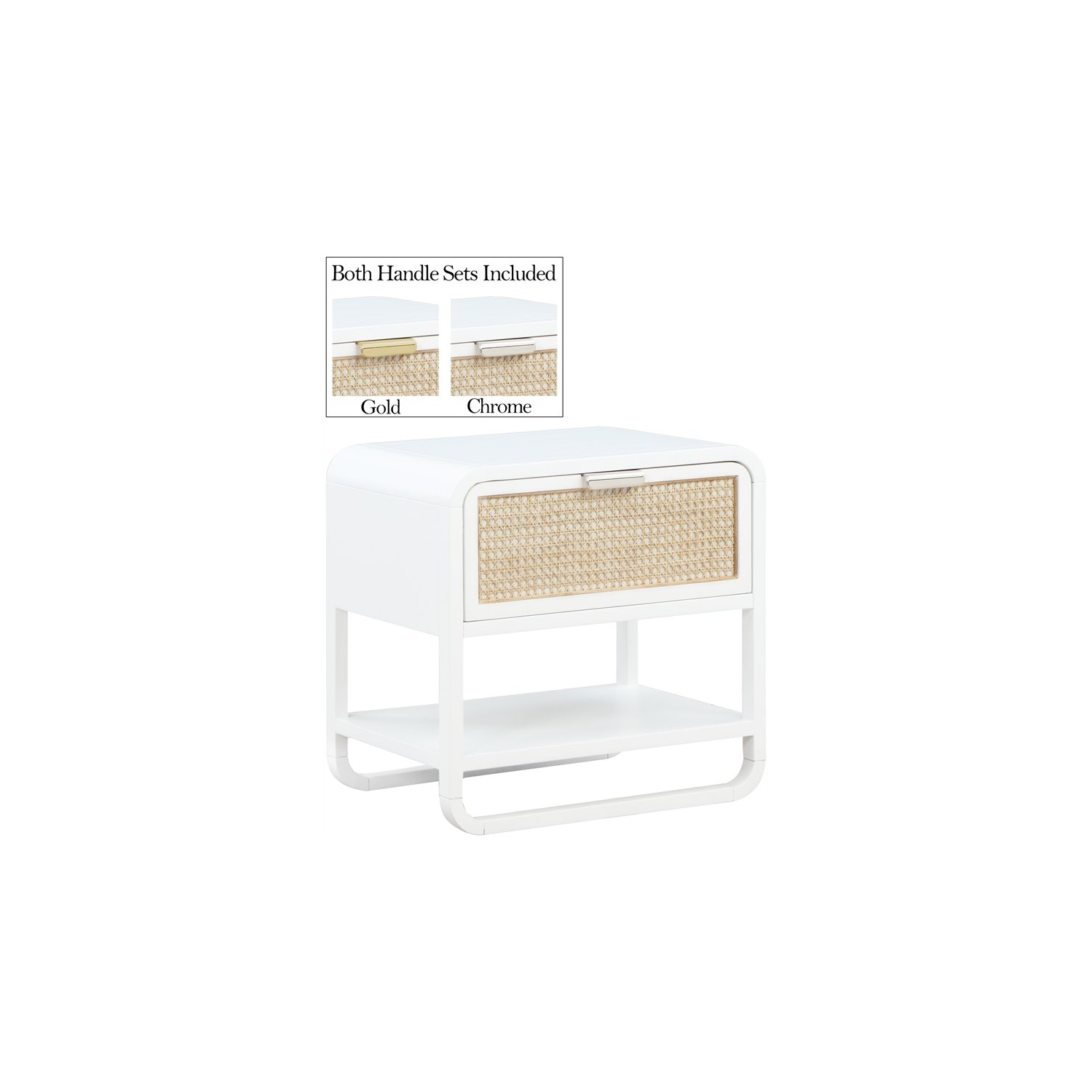 Meridian Furniture Sage White Wood Veneer Night Stand