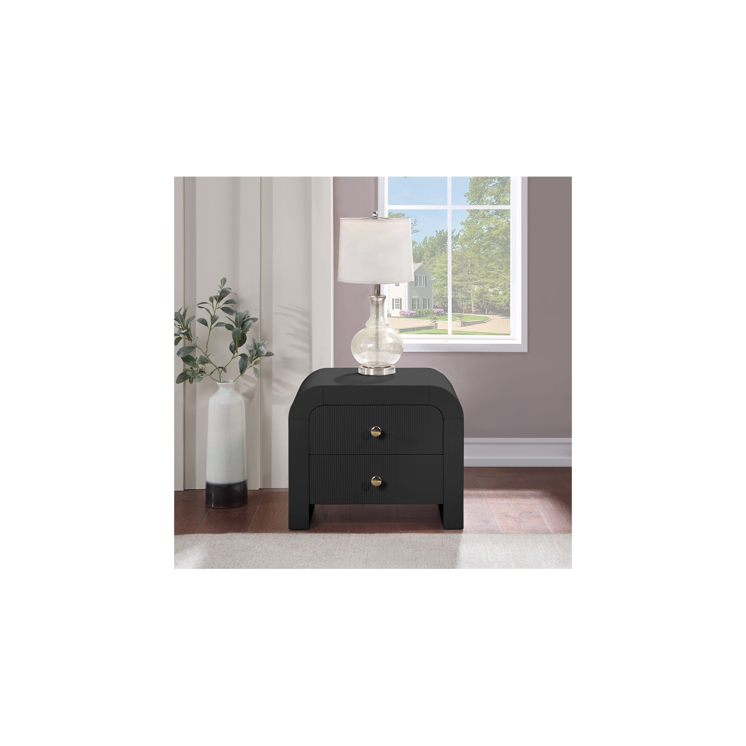 Table de chevet Artissito de Meridian Furniture, noir