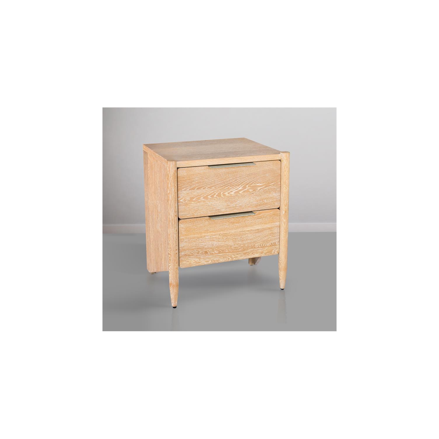 Table de chevet en chêne blanc de Meridian Furniture