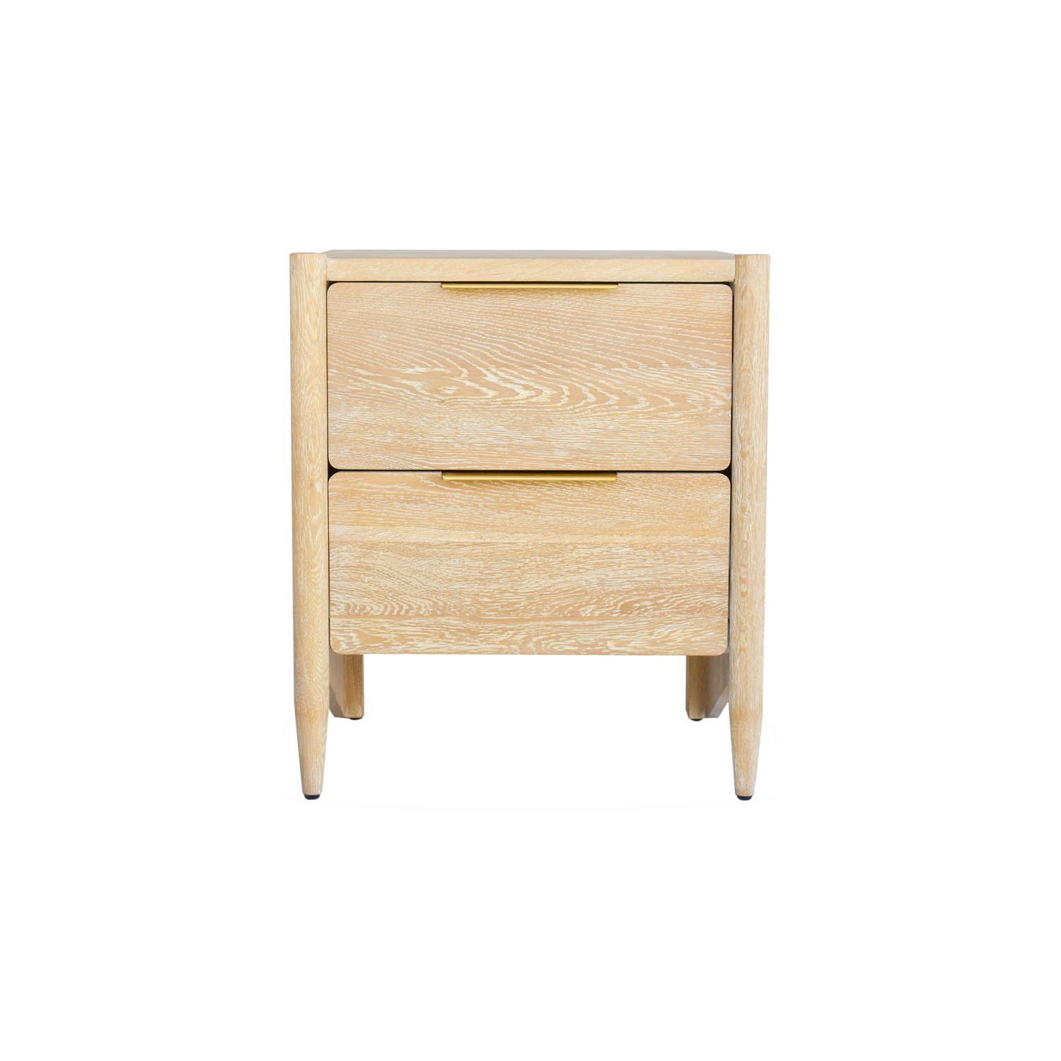 Table de chevet en chêne blanc de Meridian Furniture