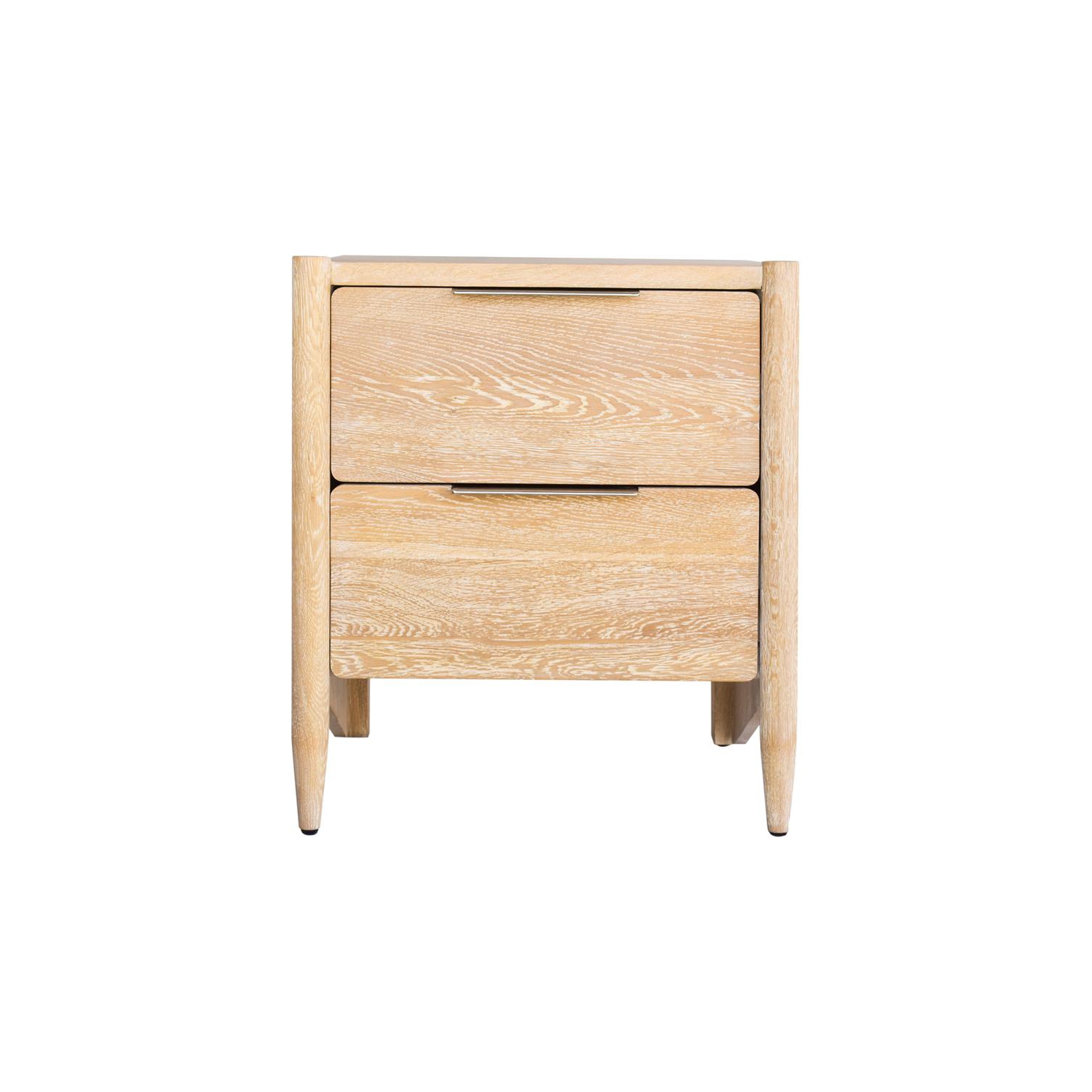 Table de chevet en chêne blanc de Meridian Furniture