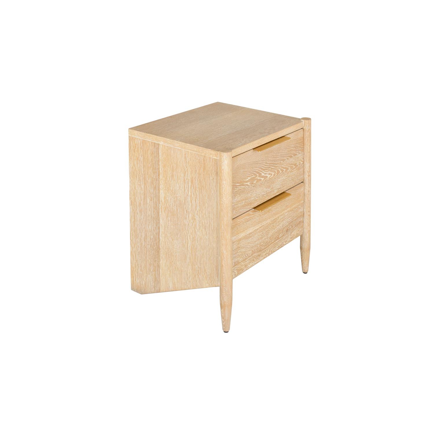 Table de chevet en chêne blanc de Meridian Furniture