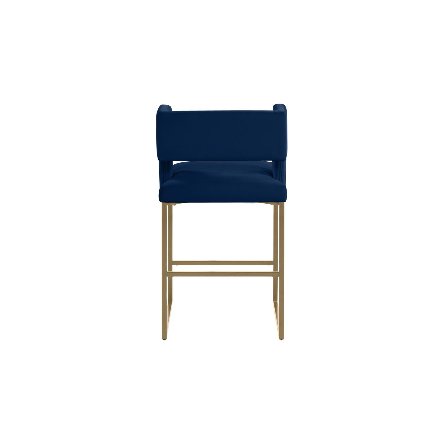 Meridian Furniture Caleb Navy Velvet Counter Stool