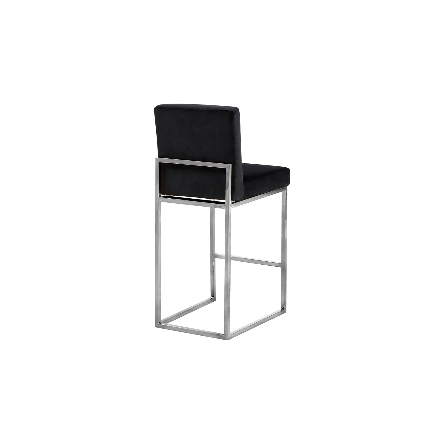Meridian Furniture Giselle 26"H Velvet Counter Stool in Black