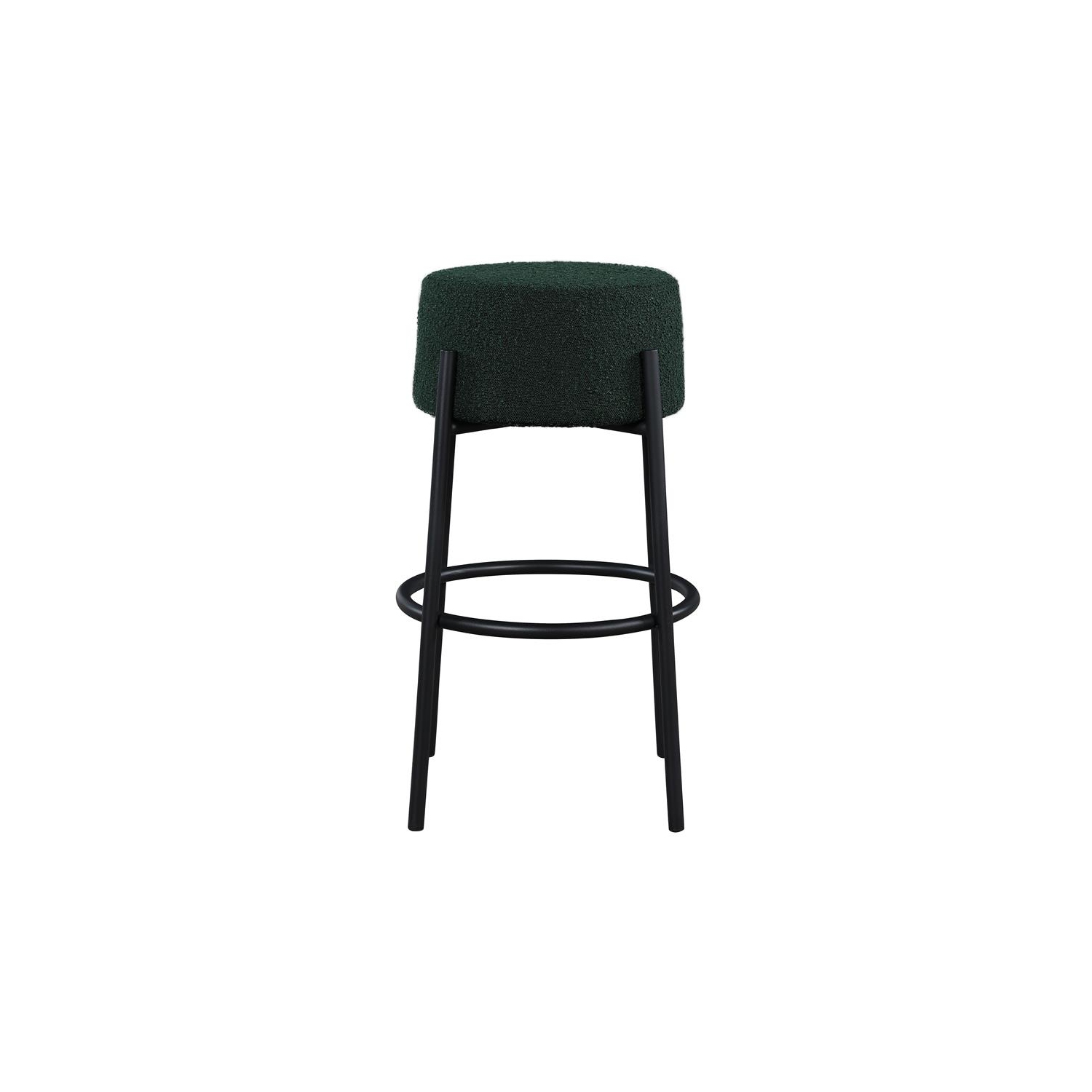 Meridian Furniture Avalon Green Boucle Fabric Bar Stool
