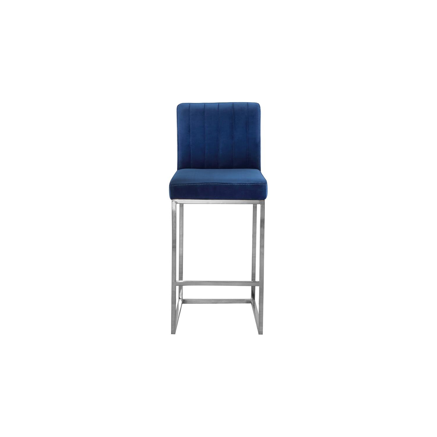 Meridian Furniture Giselle 26"H Velvet Counter Stool in Navy