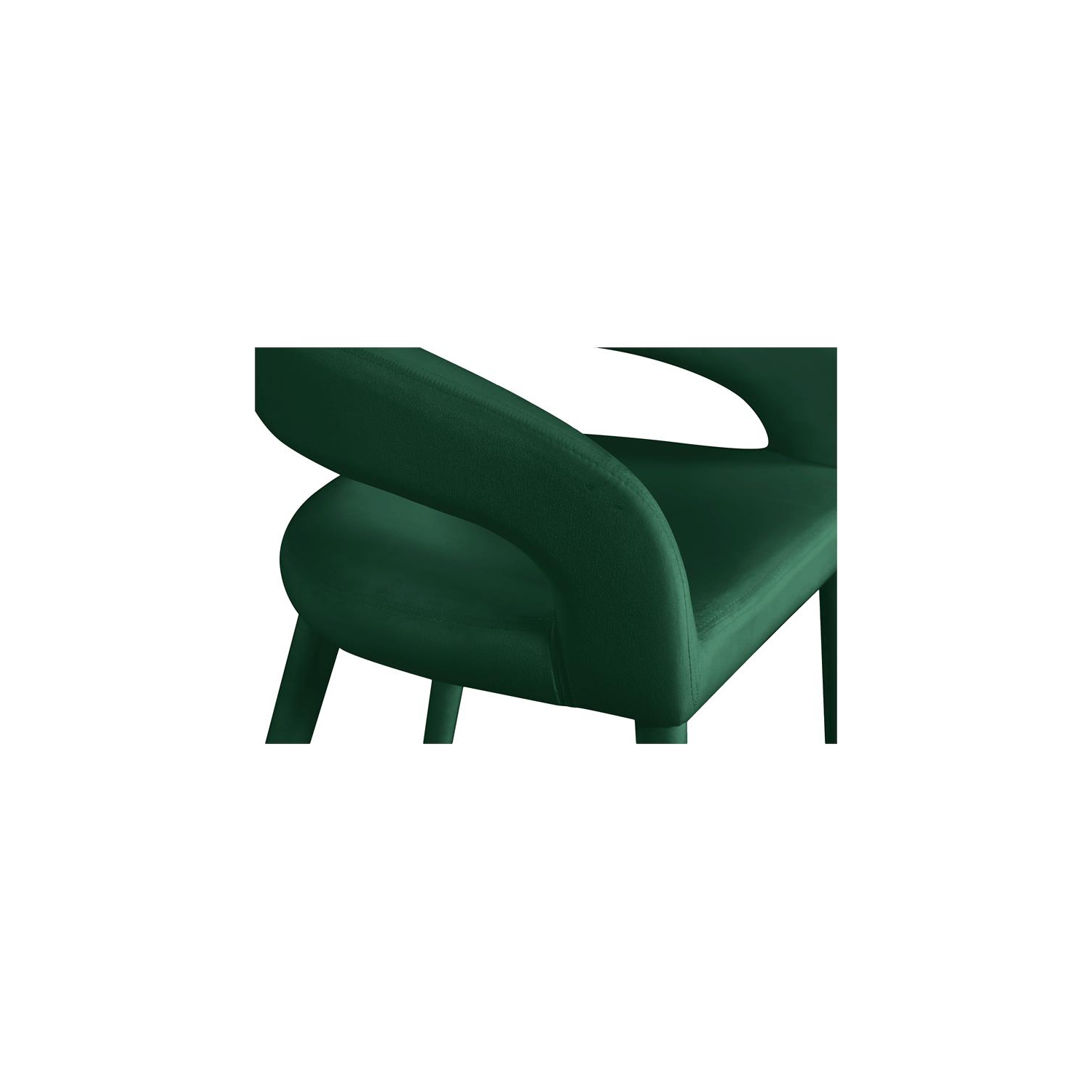 Tabouret en velours vert Destiny de Meridian Furniture