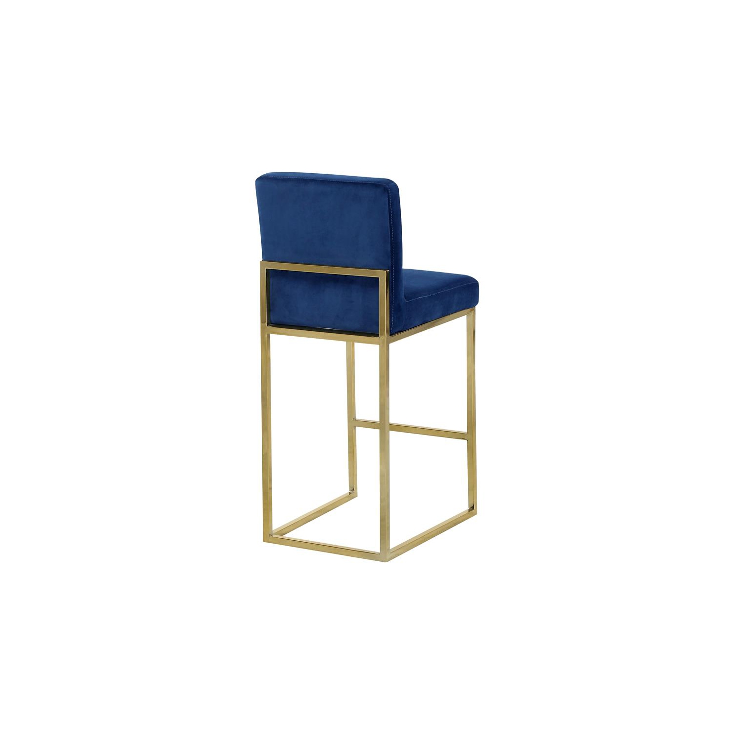 Meridian Furniture Giselle 26"H Velvet Counter Stool in Navy